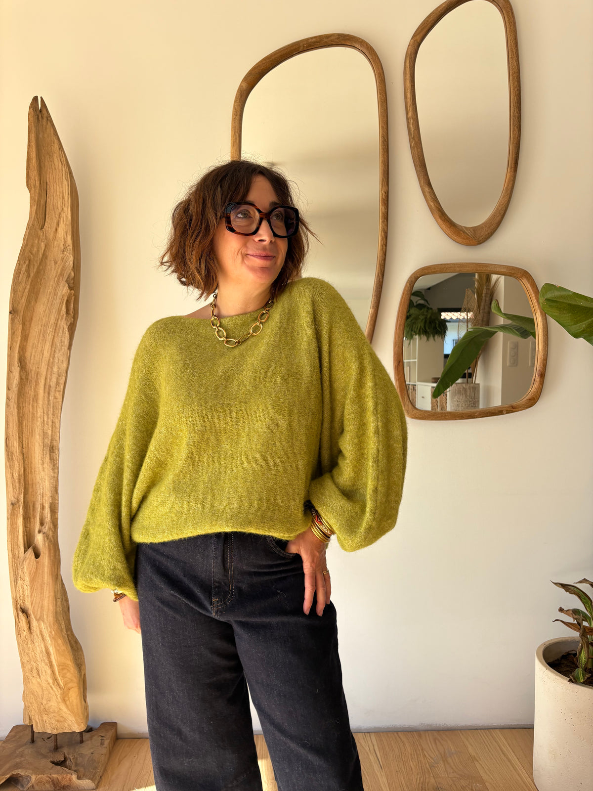 Pull Oliver vert olive