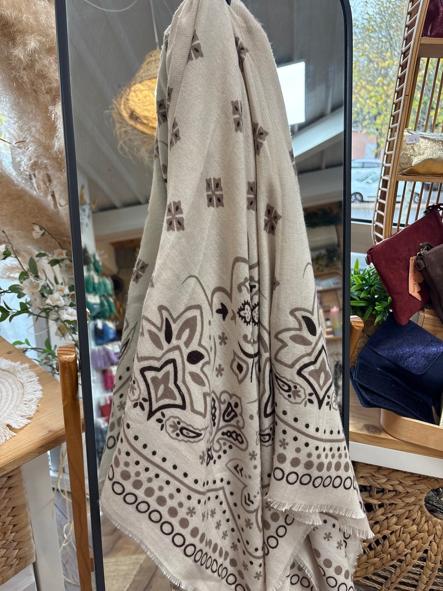 Foulard Bandana écru