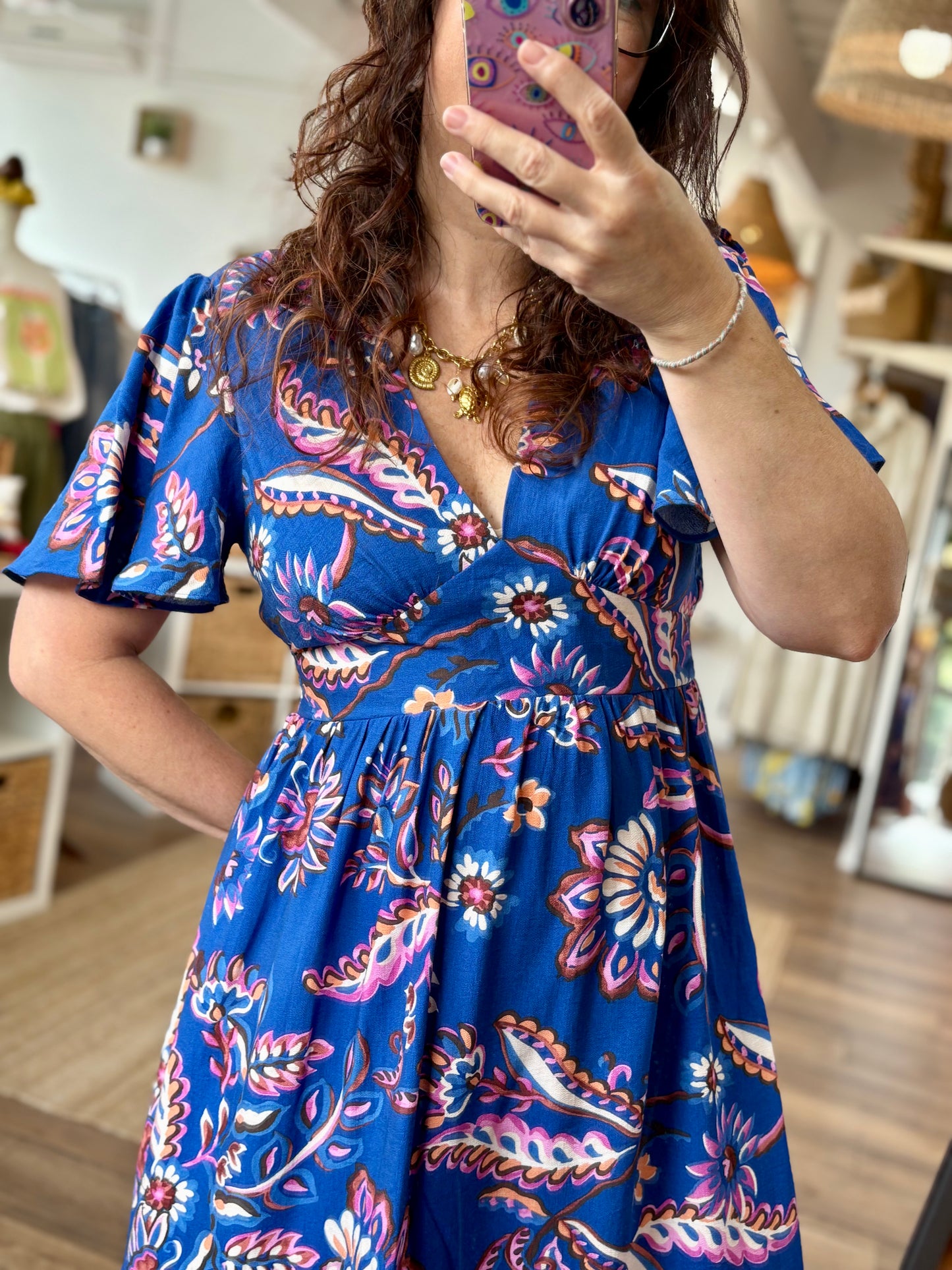 Robe Palmira bleu