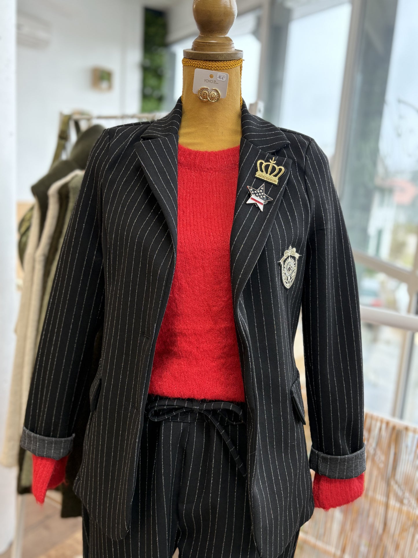 Blazer noir et Argent