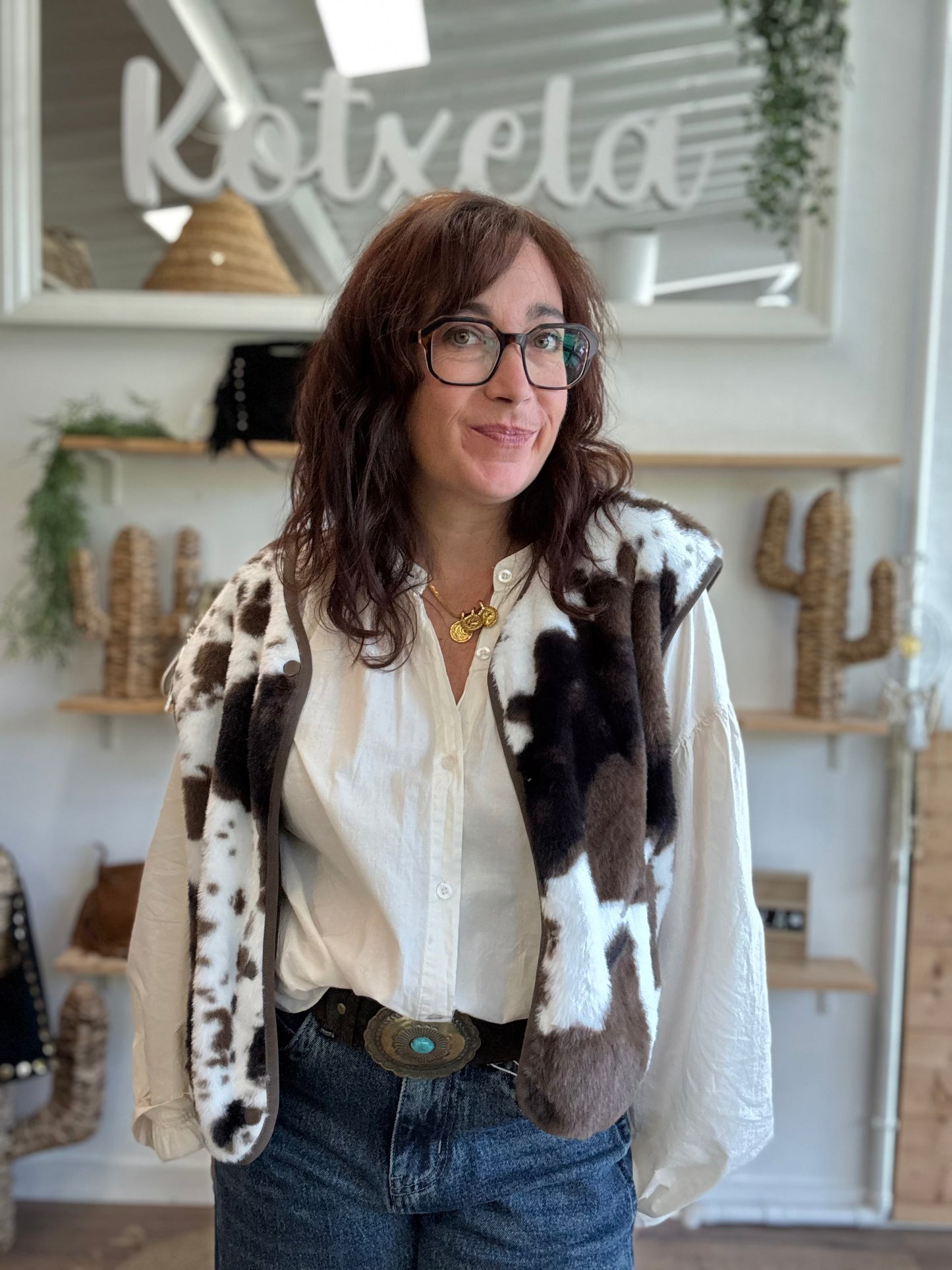 Veste sans manches cow