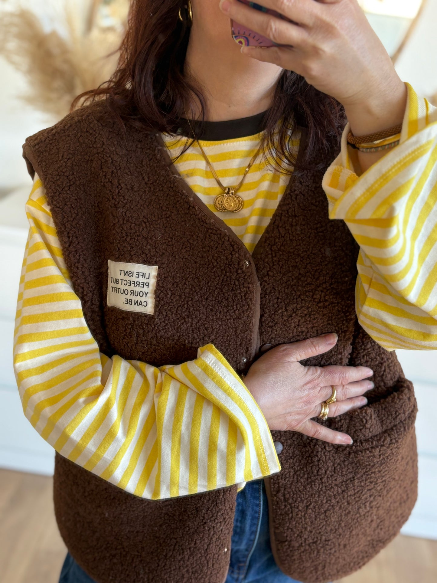 Marinière Gina jaune et écru