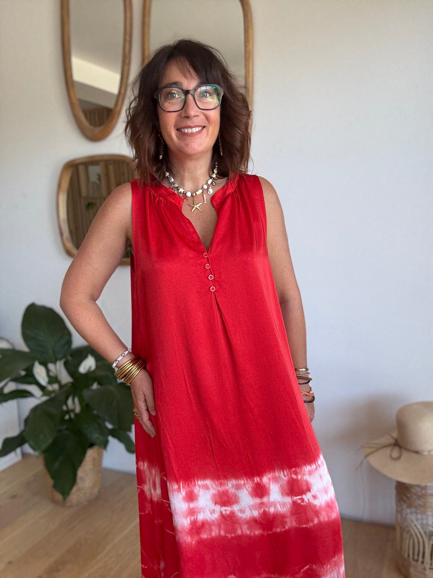 Robe Tie and Dye Coralia