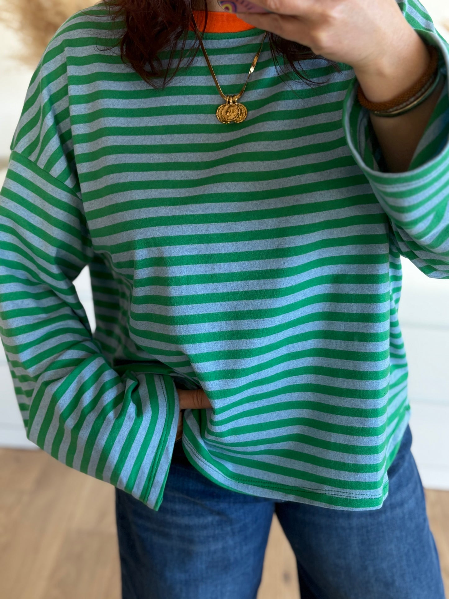 Marinière Gina bleu/vert