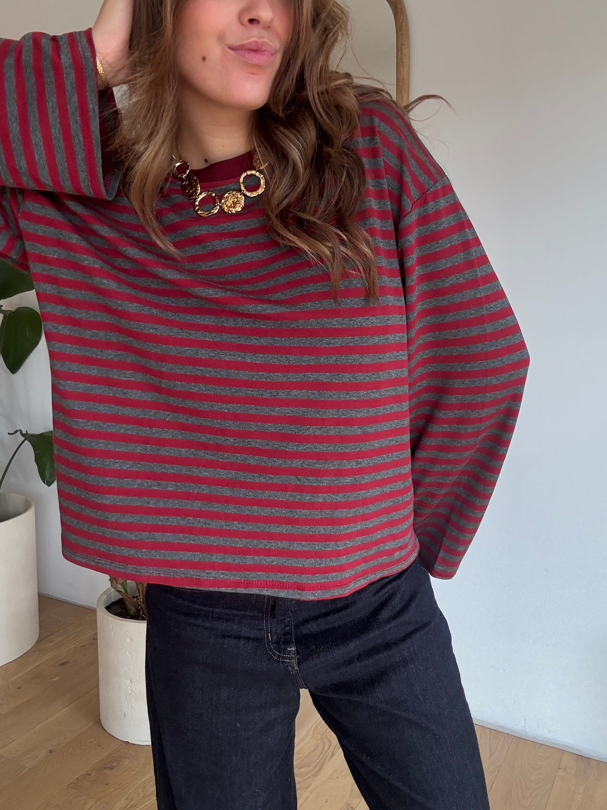 Marinière Mia Bordeaux /gris