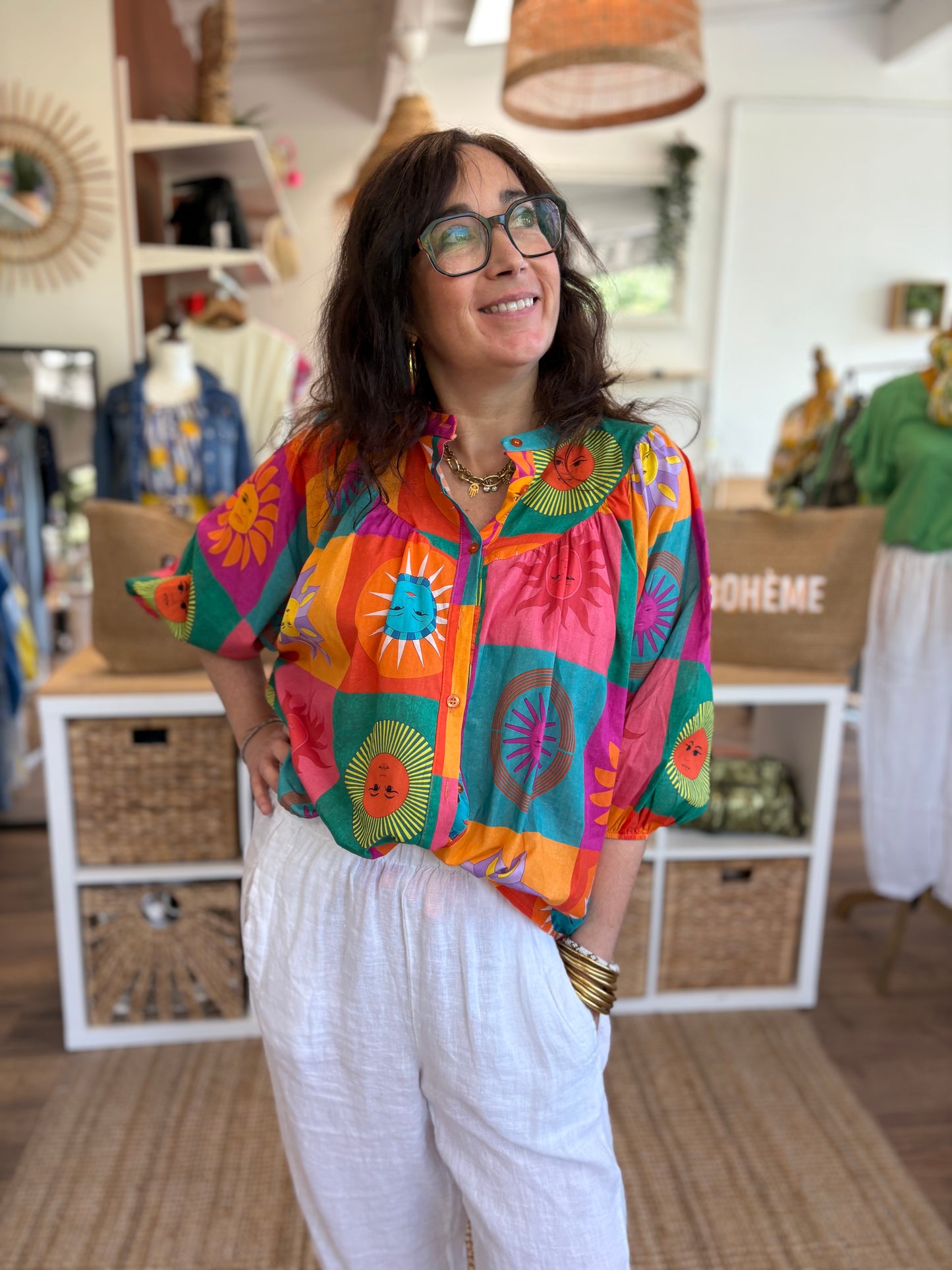 Chemisier imprimé Solaire – Soleil & couleurs