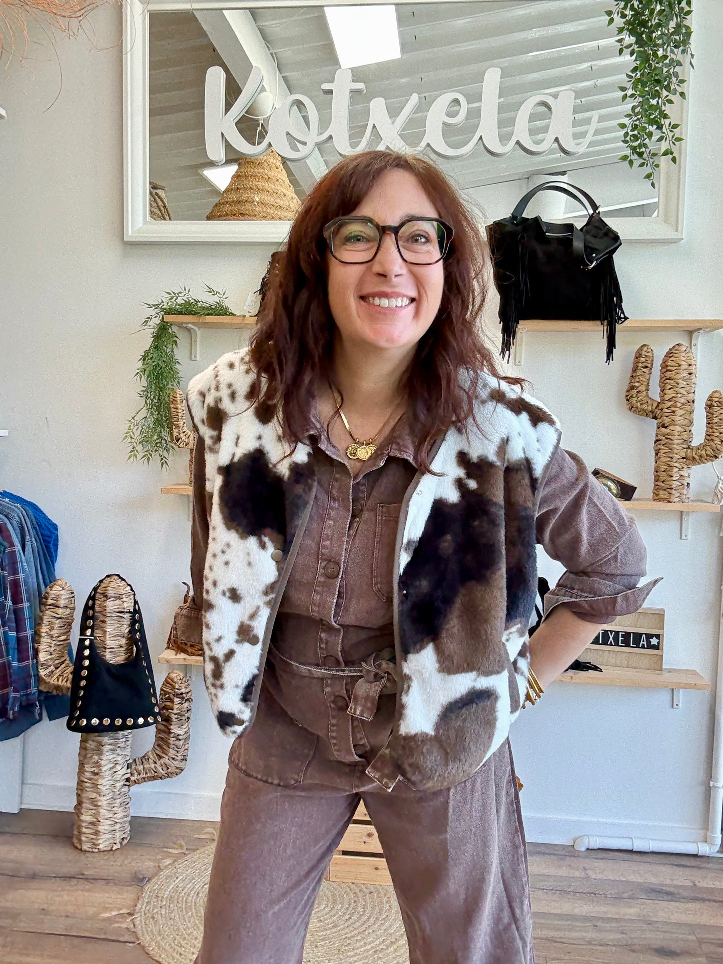 Veste sans manches cow