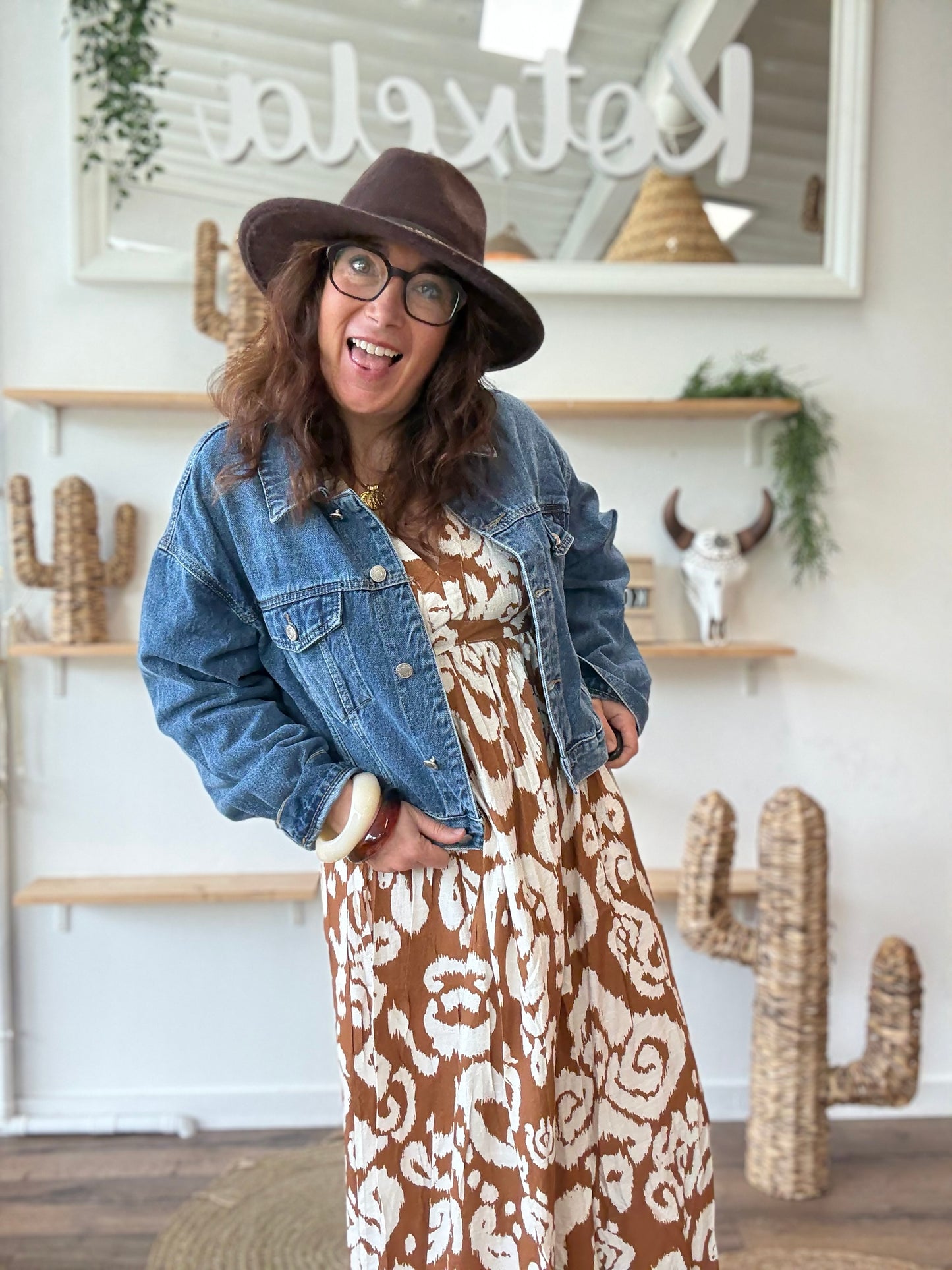 Veste en jean courte wild west