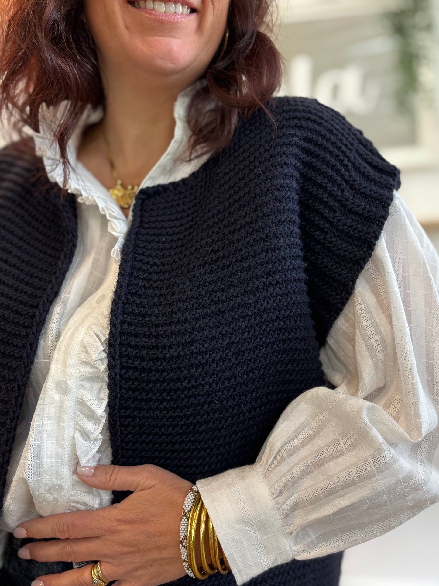 Gilet sans manches cow girl Marine