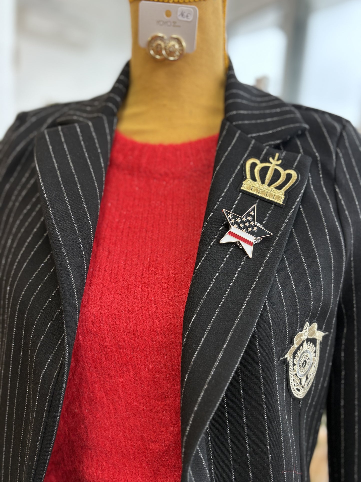 Blazer noir et Argent