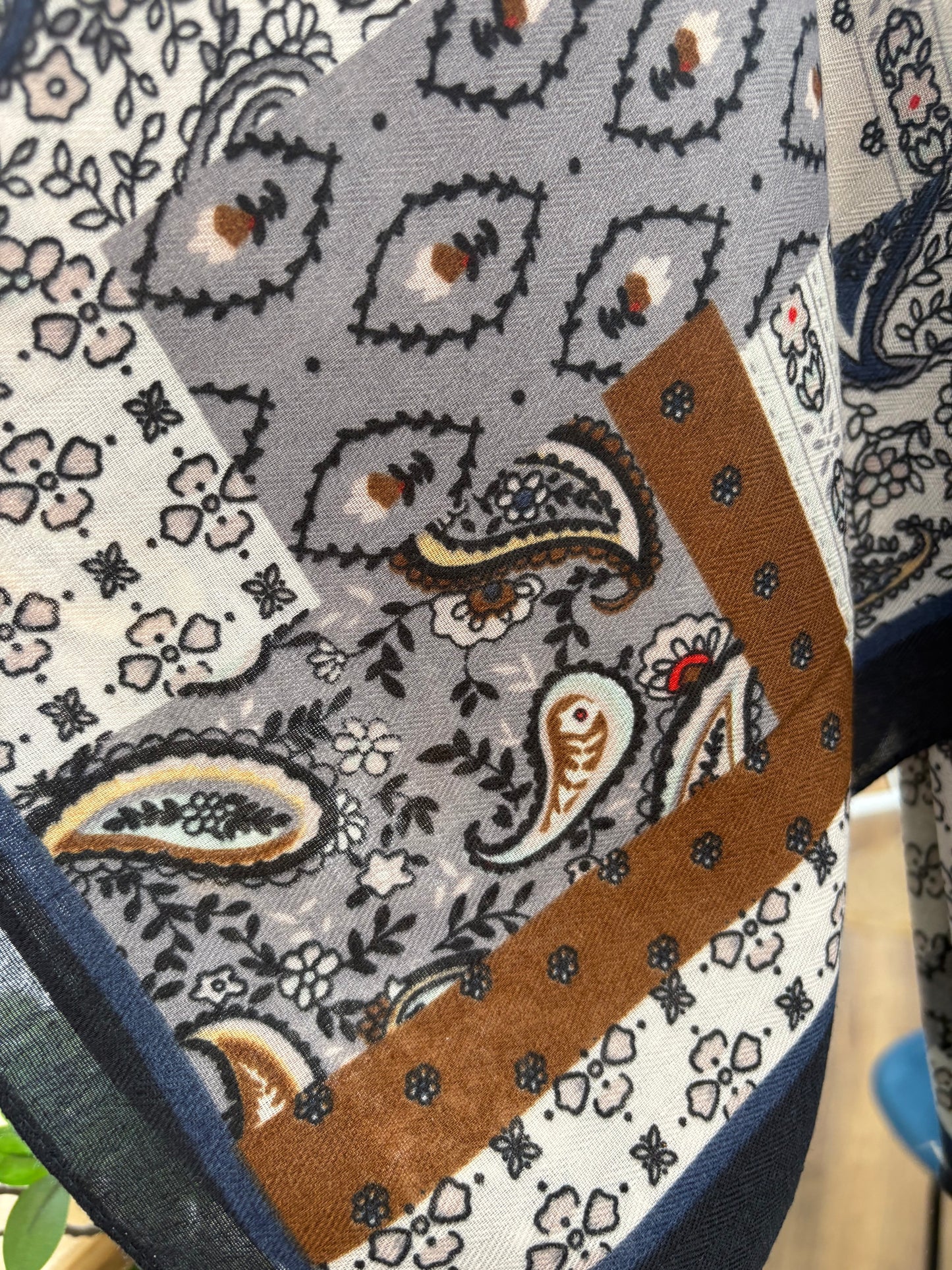 Foulard bandana marine choco