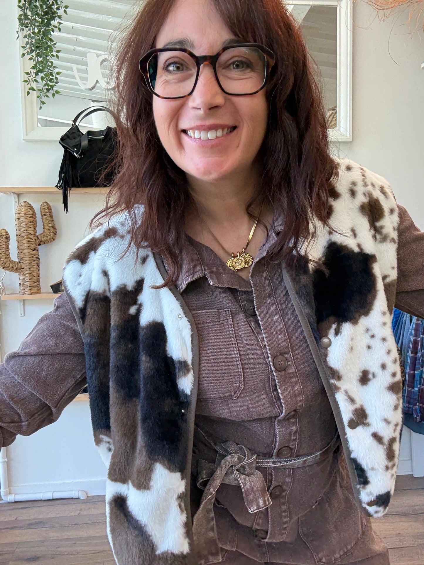 Veste sans manches cow