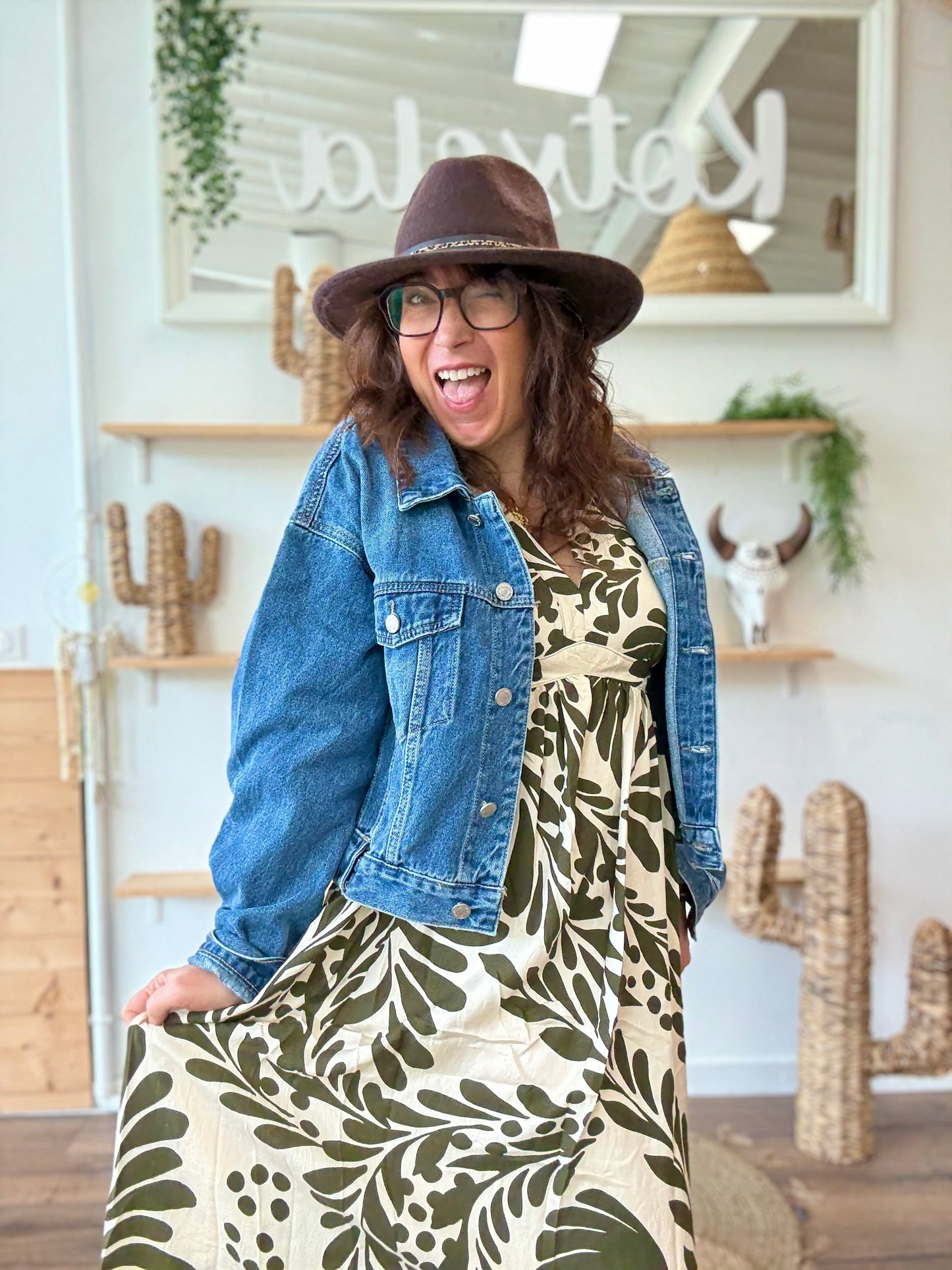 Veste en jean courte wild west