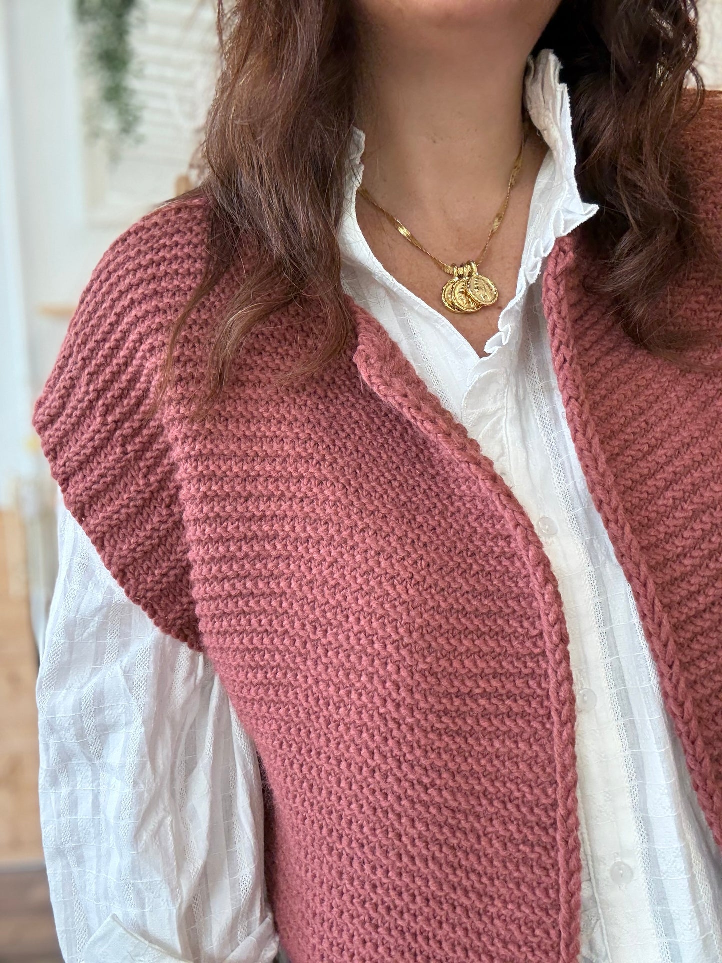 Gilet sans manches cow girl terracota