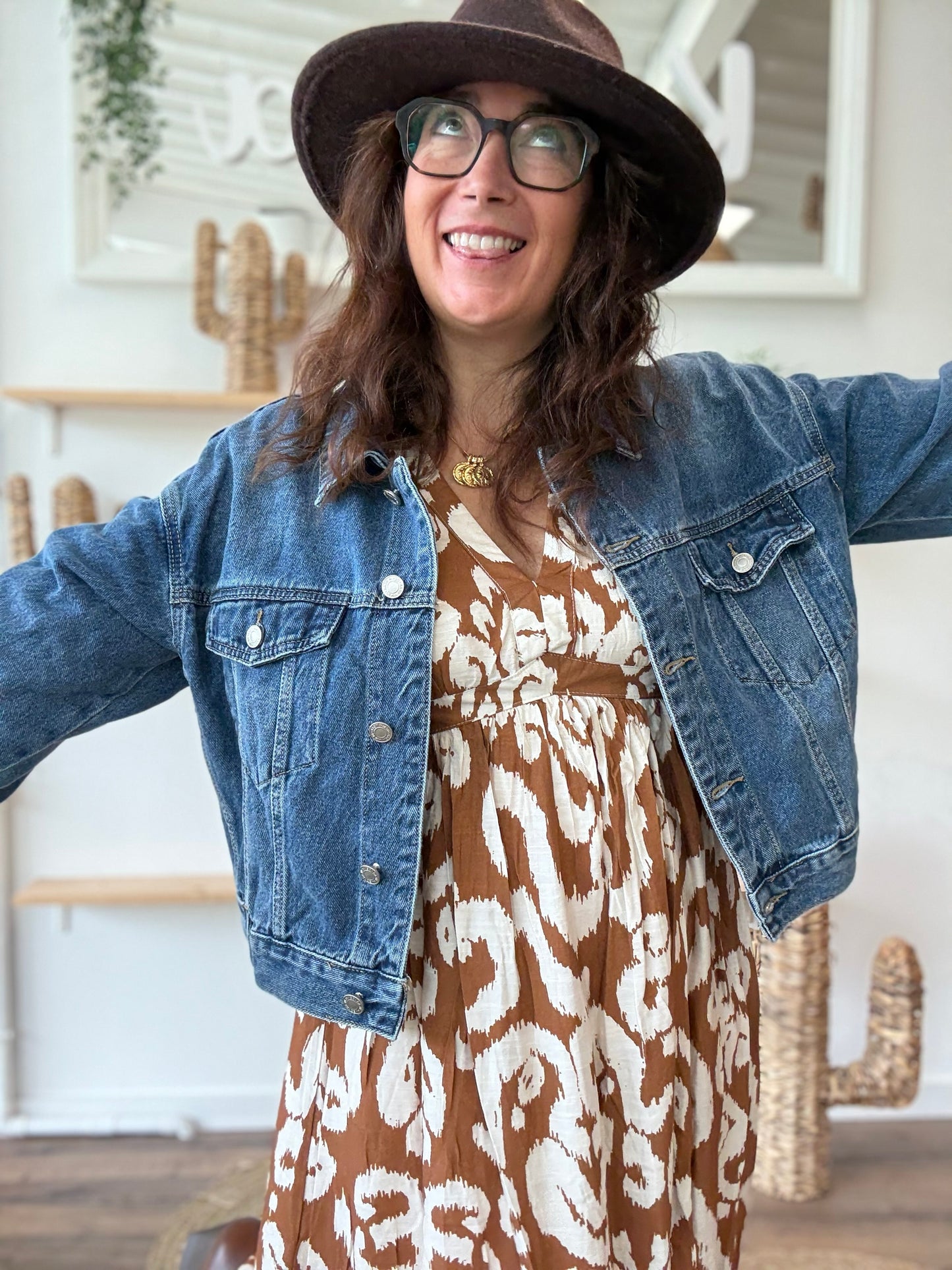 Veste en jean courte wild west