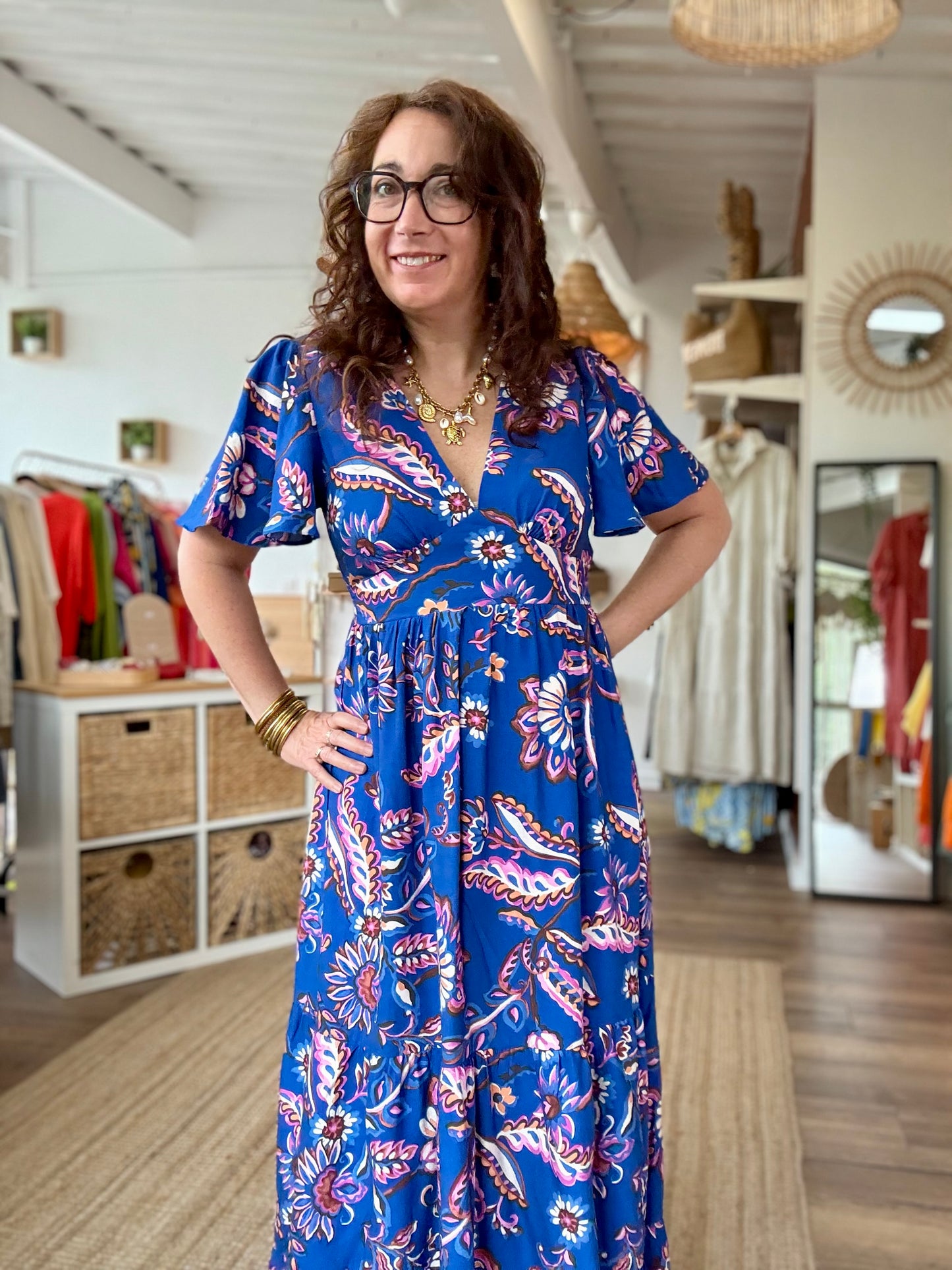 Robe Palmira bleu