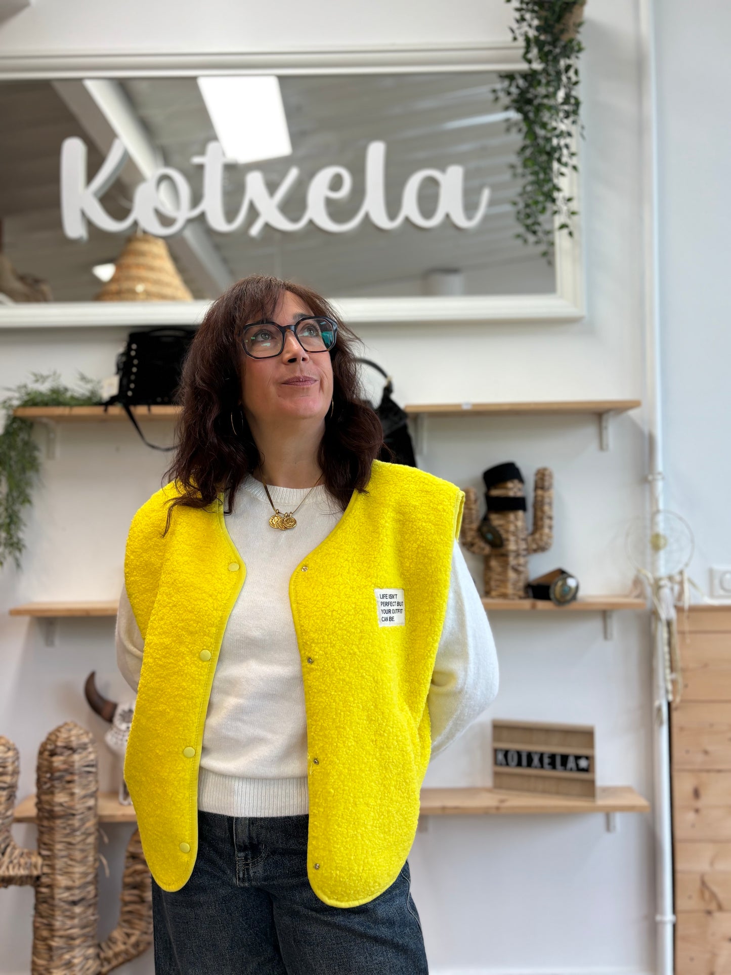 Veste Teddy jaune