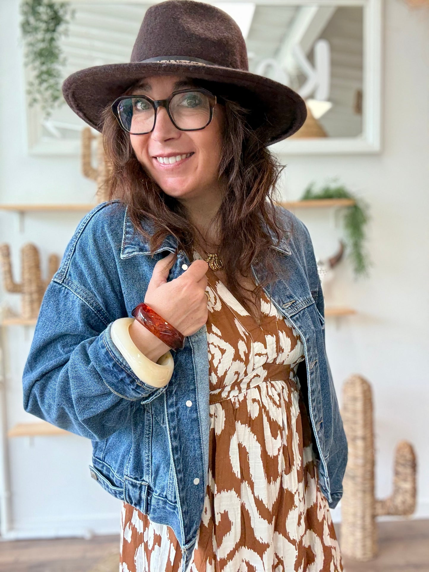 Veste en jean courte wild west