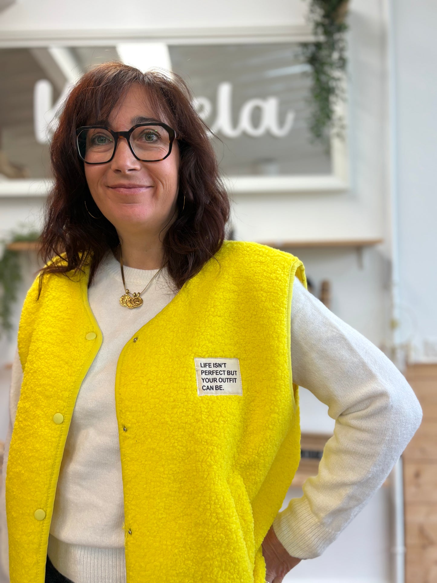 Veste Teddy jaune