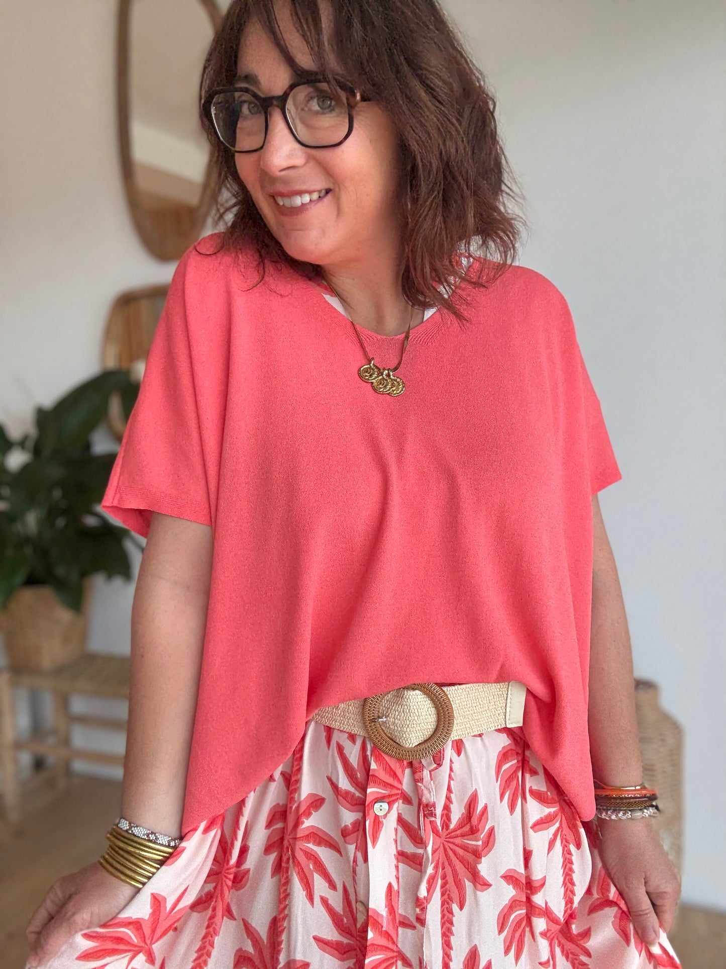 Pull fin corail