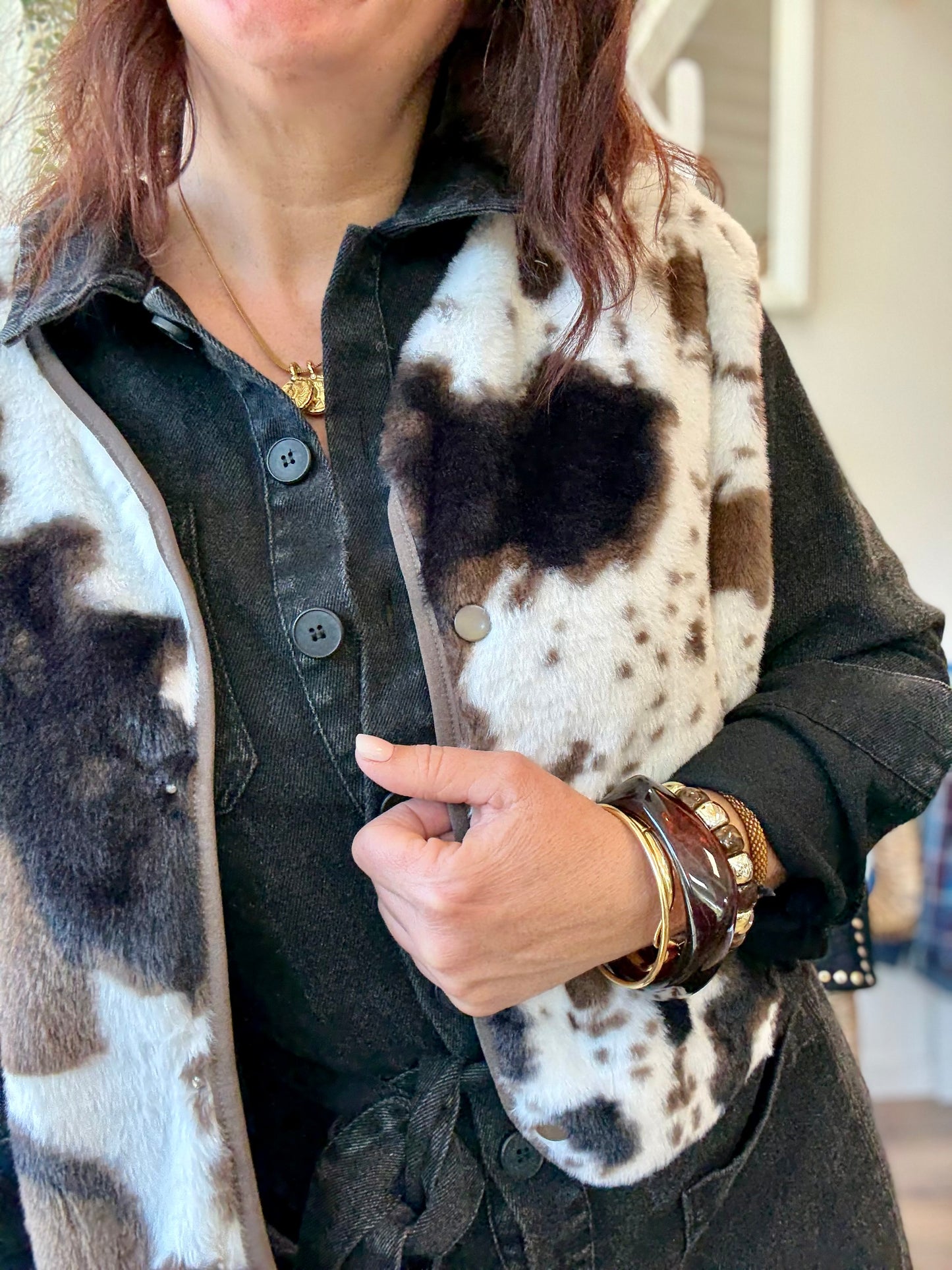 Veste sans manches cow