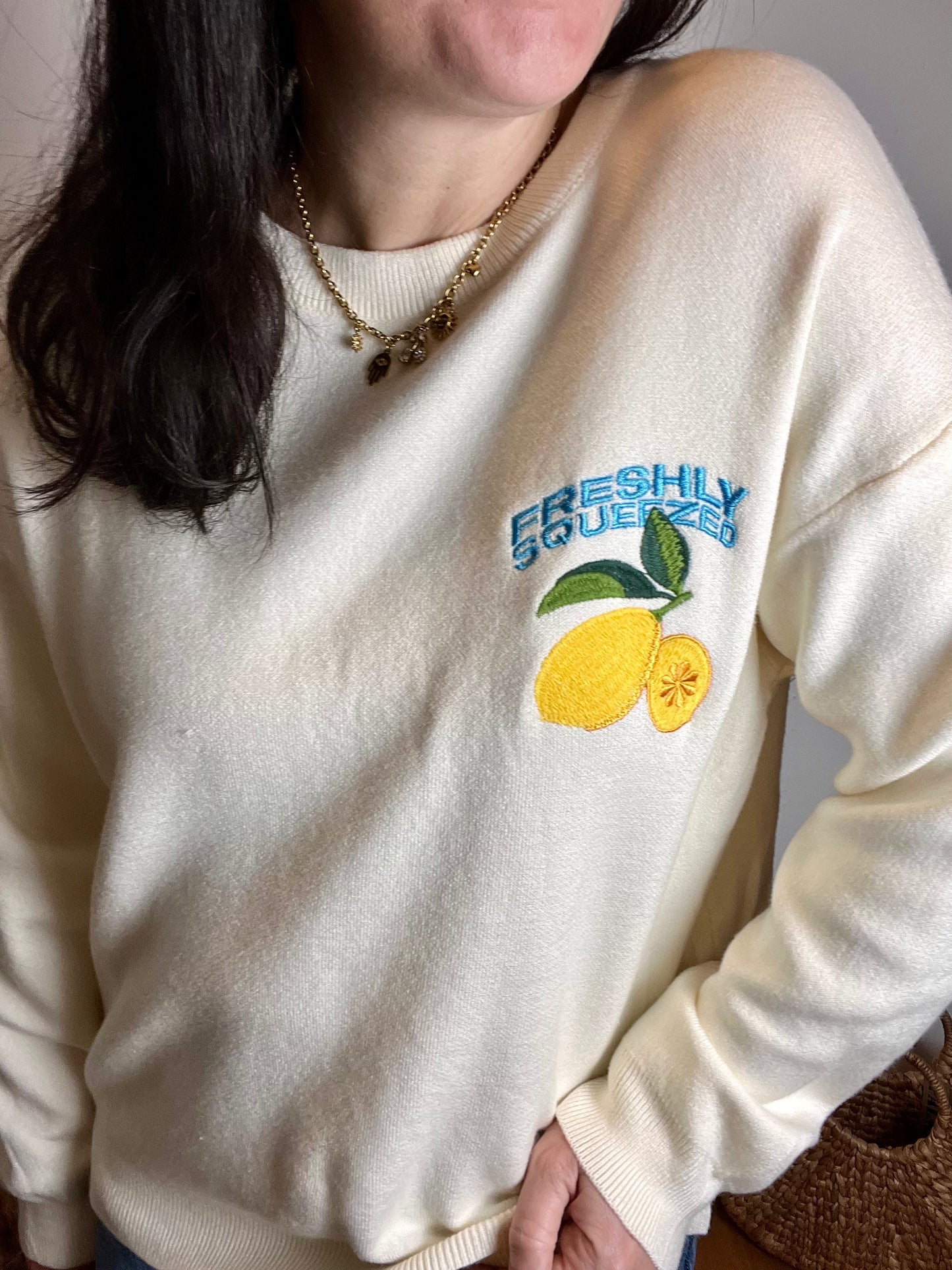 Pull fin tout doux citron