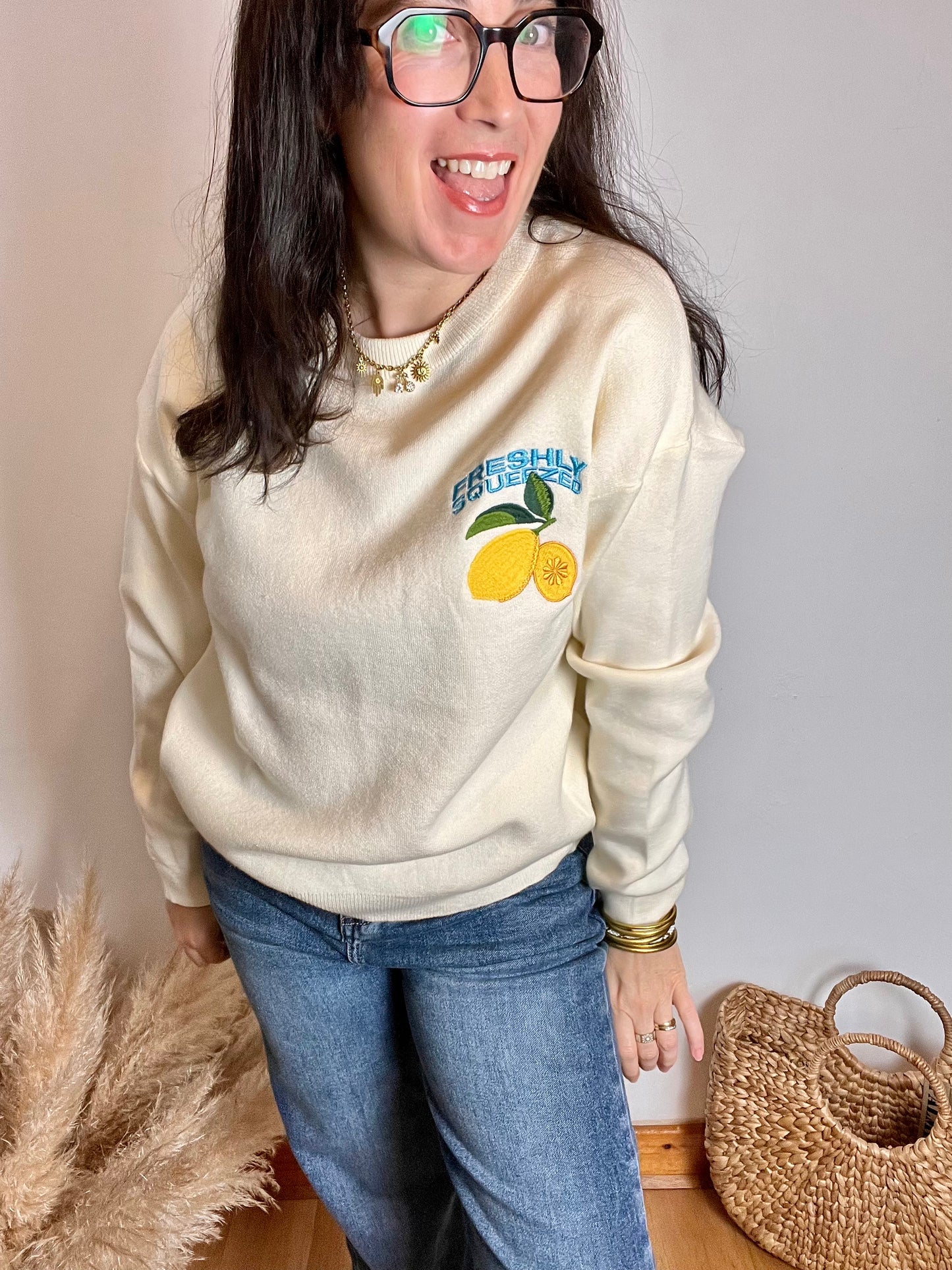 Pull fin tout doux citron