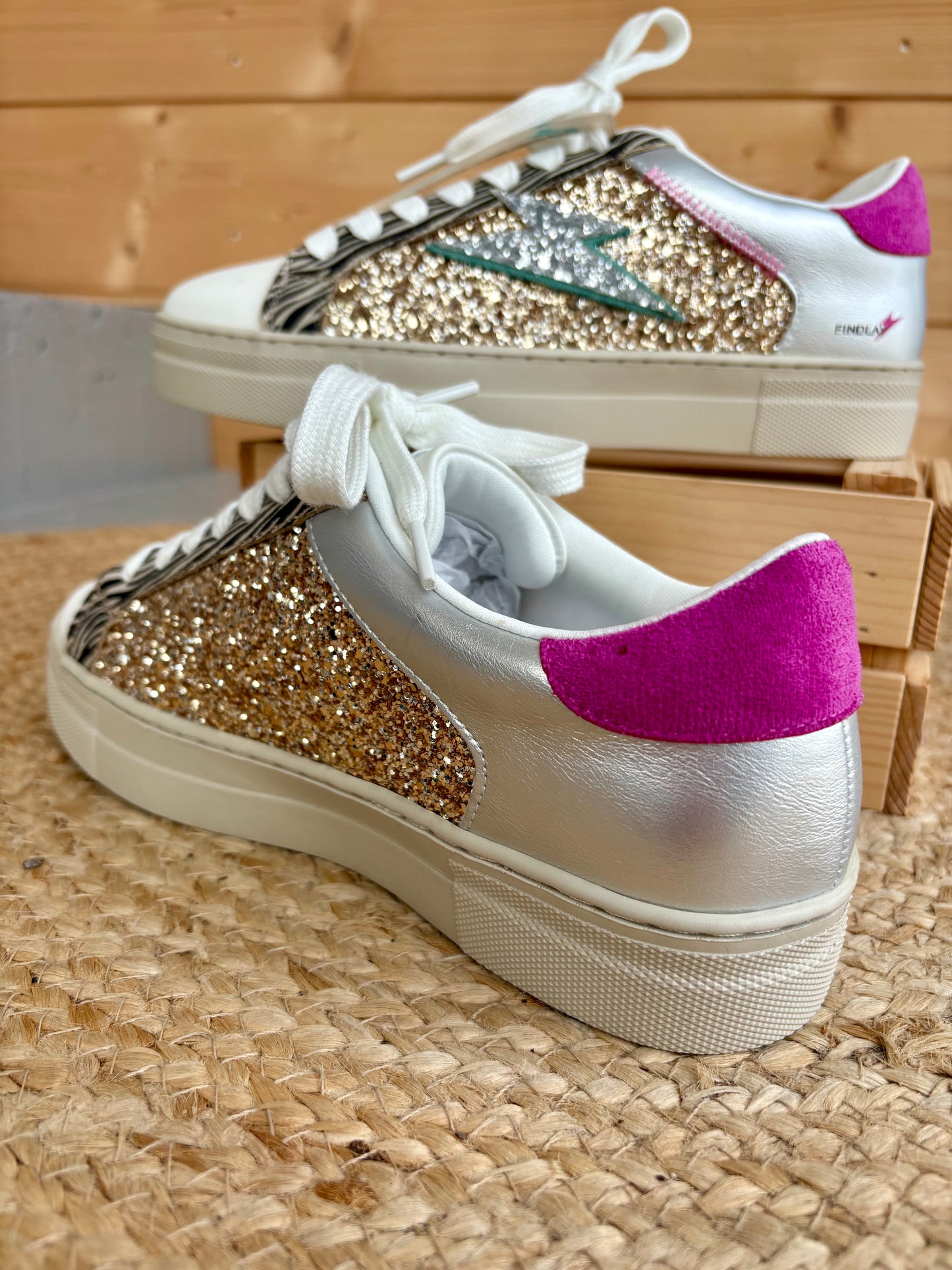 Baskets zèbre fushia