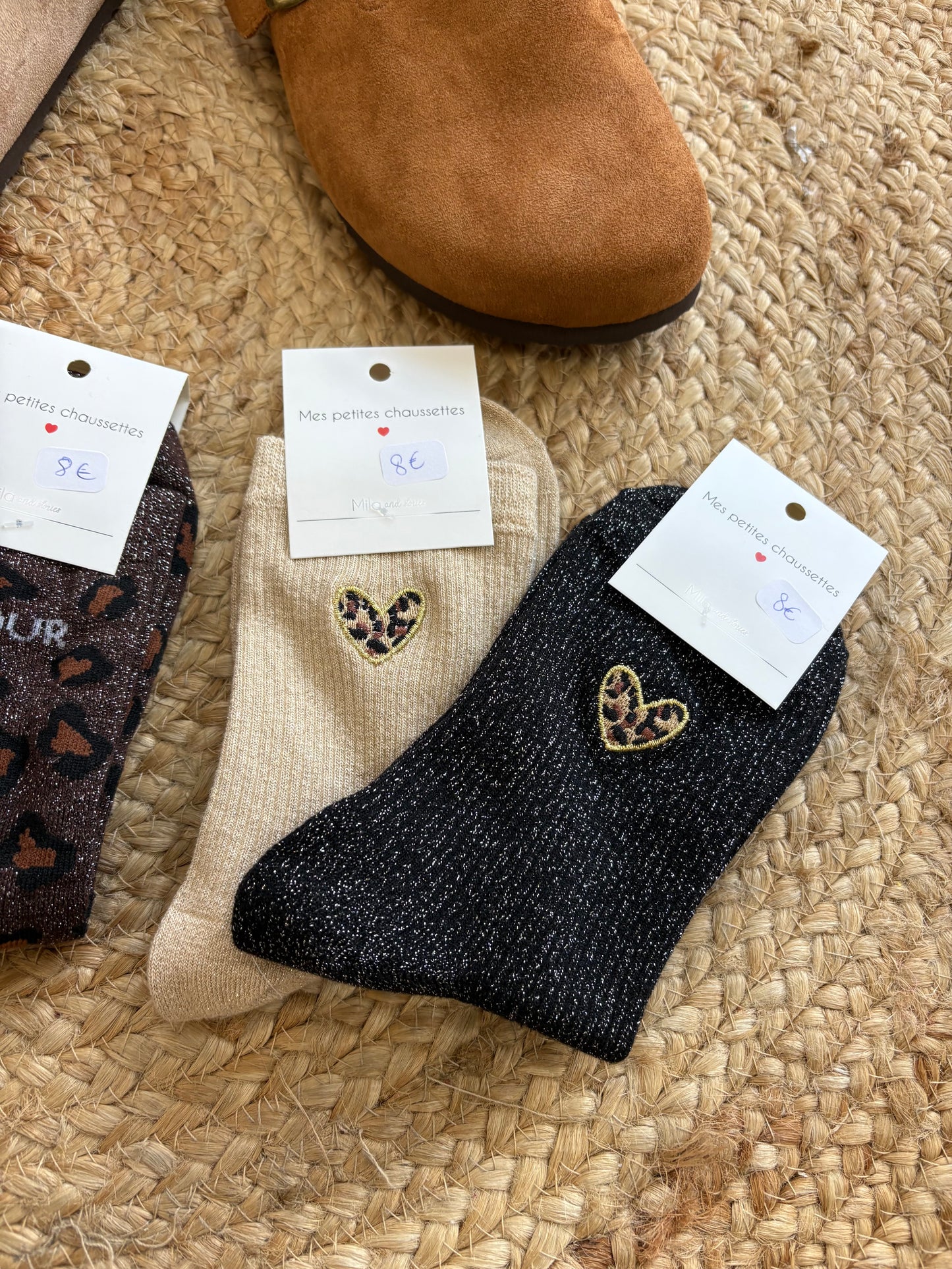 Chaussettes coeur leopard❤️
