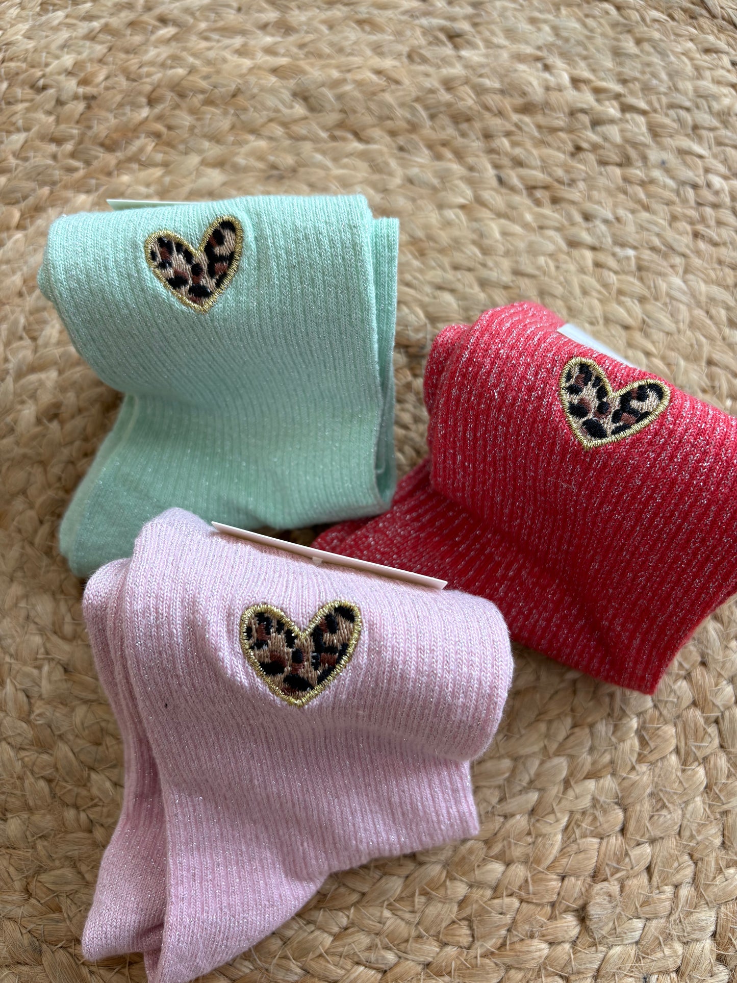 Chaussettes coeur leopard❤️
