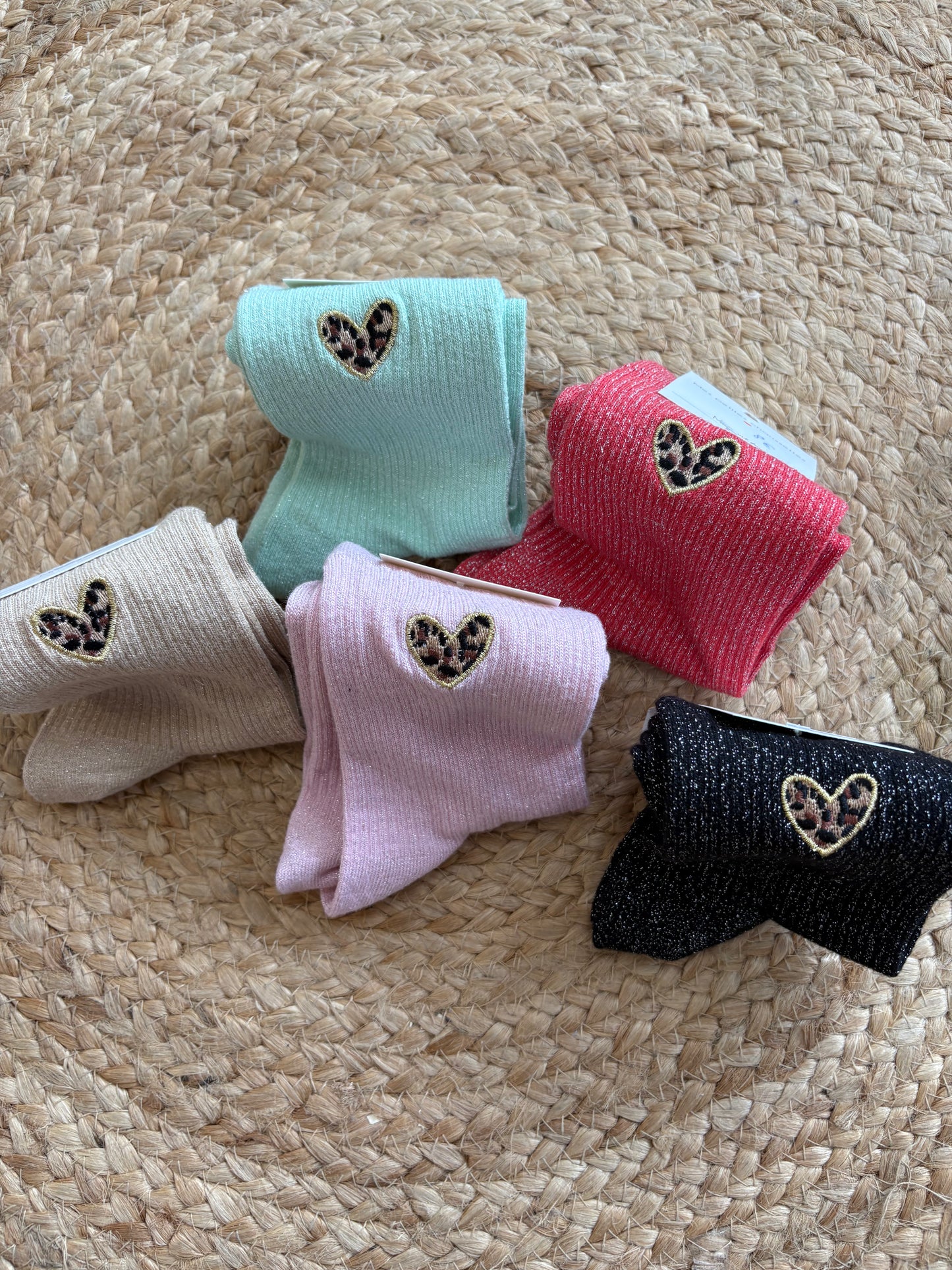 Chaussettes coeur leopard❤️