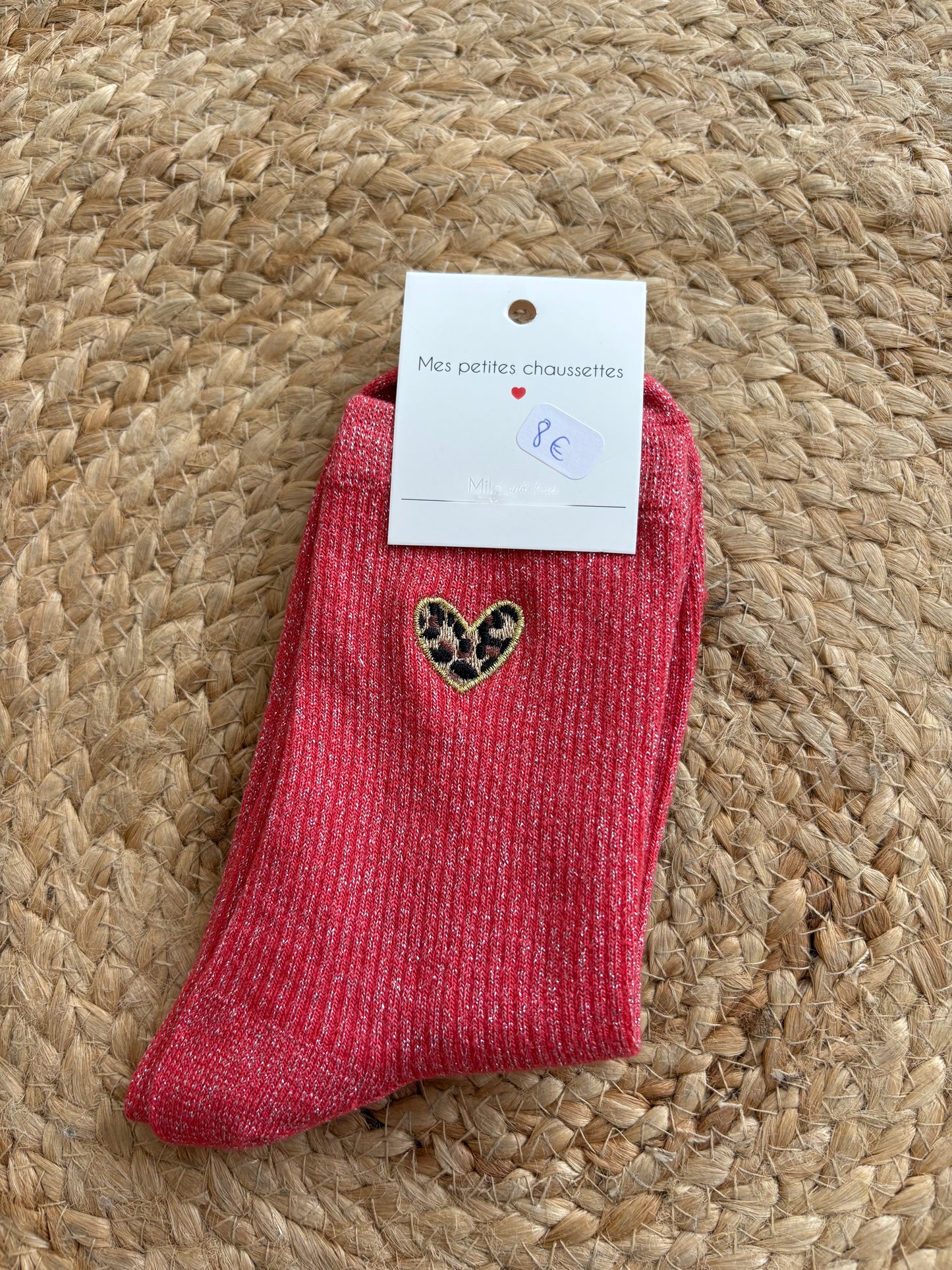 Chaussettes coeur leopard❤️