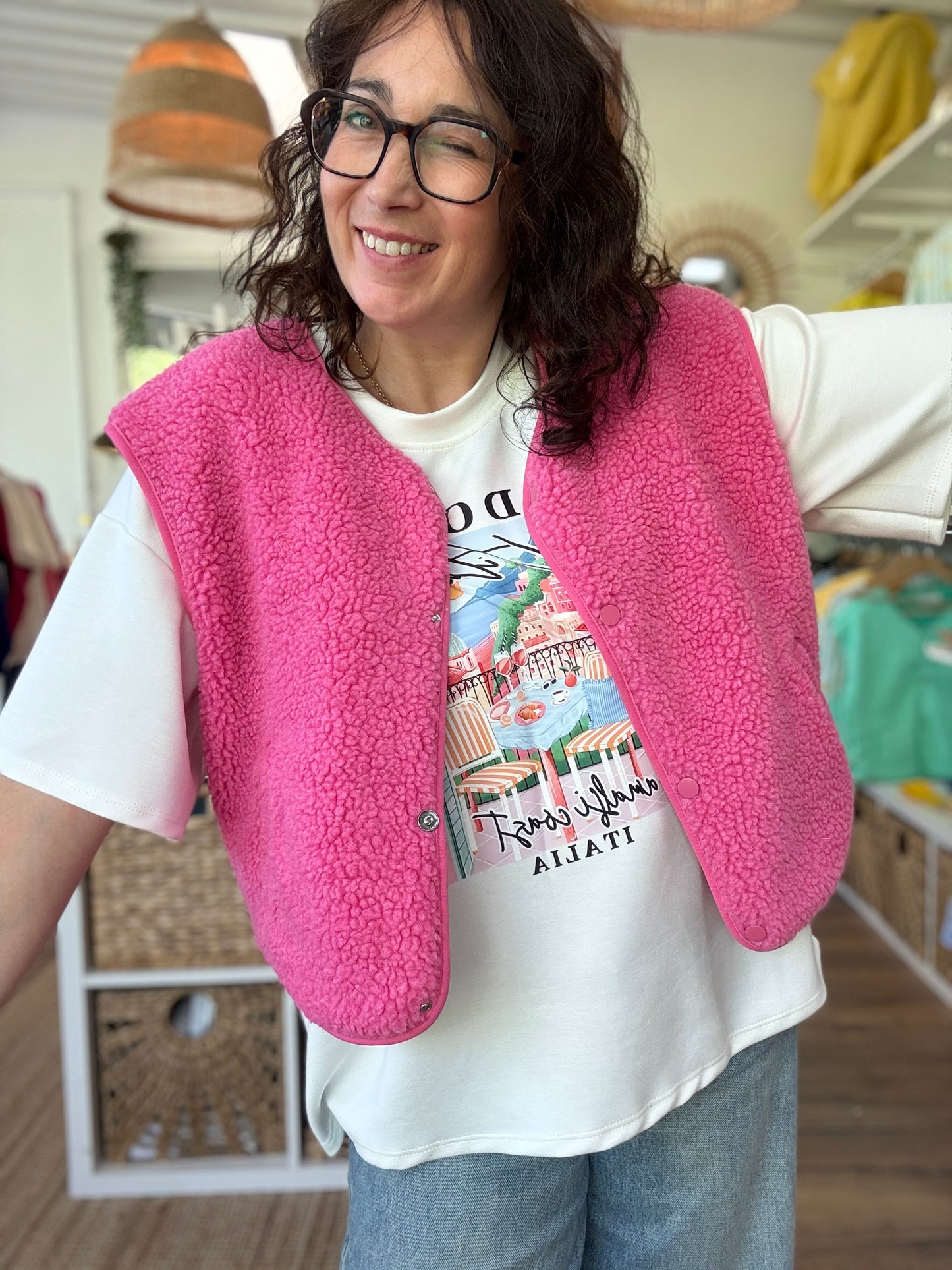 Veste sans manche LOLA Fushia