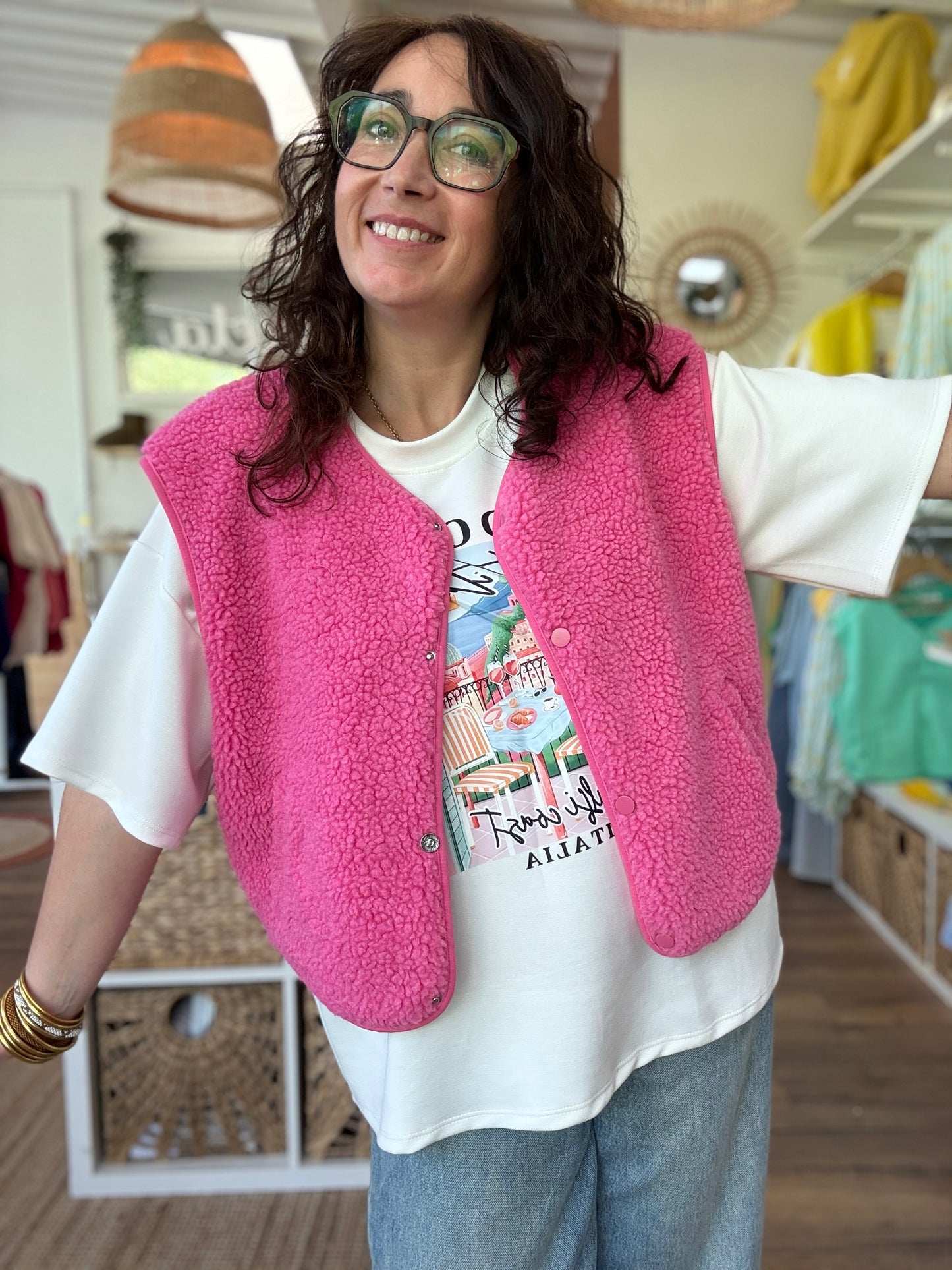 Veste sans manche LOLA Fushia