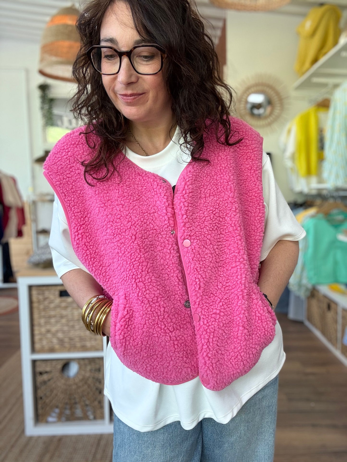 Veste sans manche LOLA Fushia