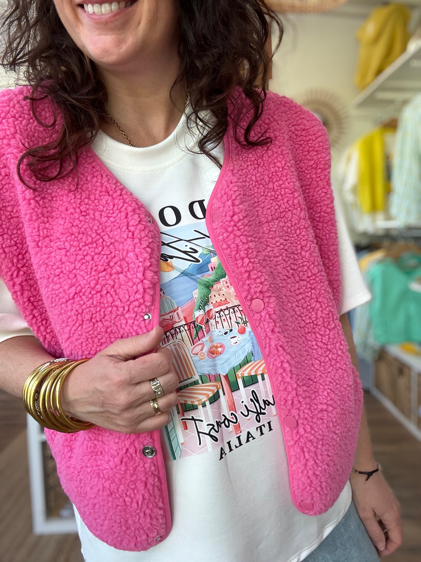 Veste sans manche LOLA Fushia