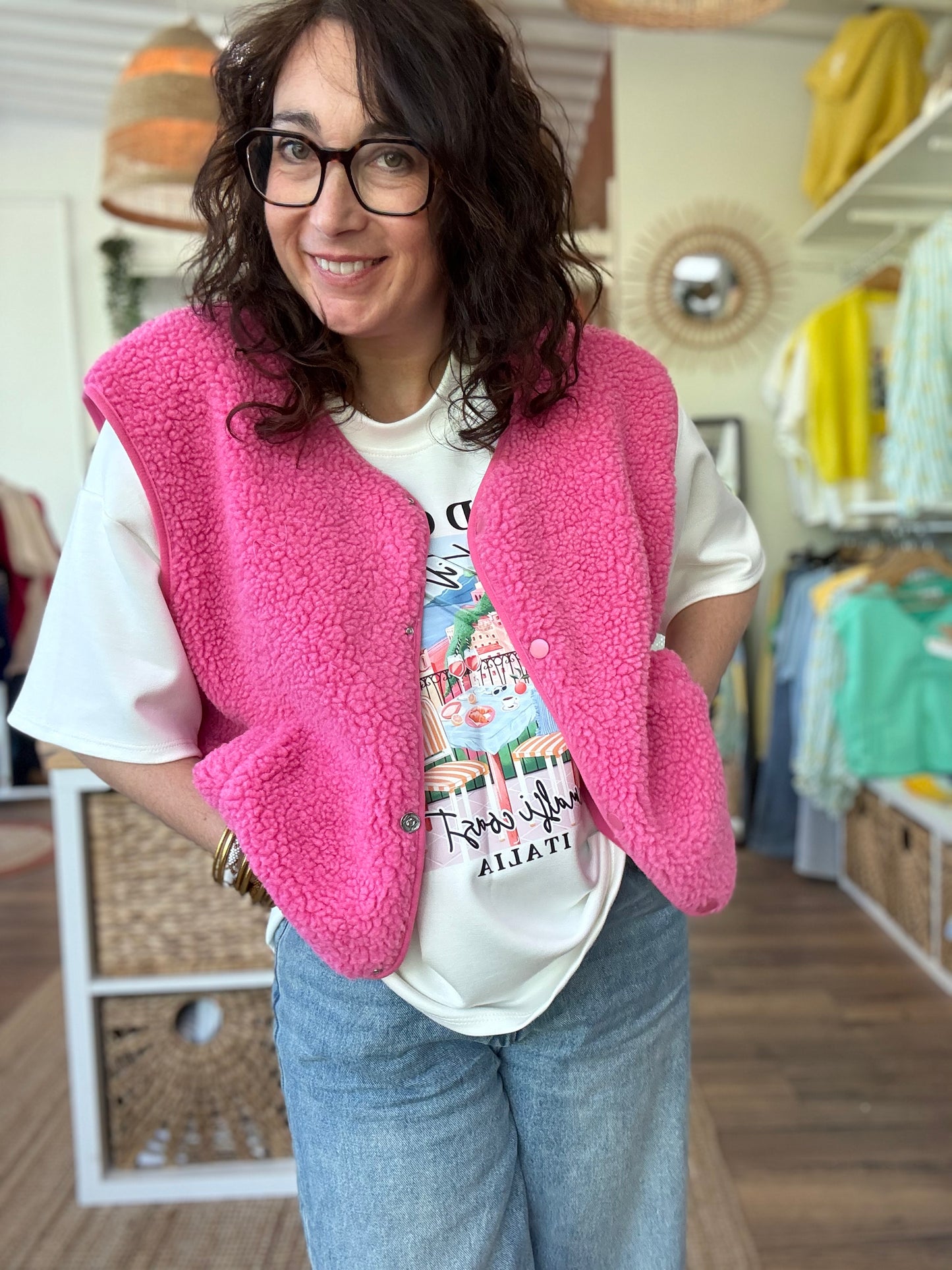 Veste sans manche LOLA Fushia