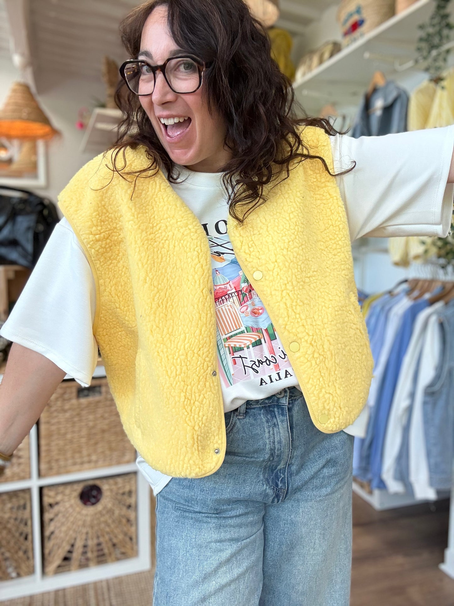 Veste sans Manche LOLA jaune