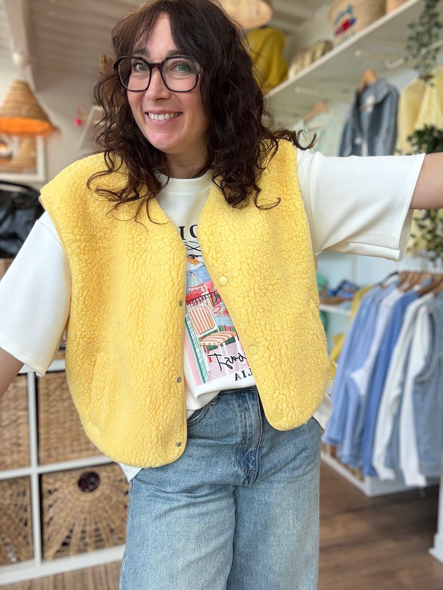 Veste sans Manche LOLA jaune
