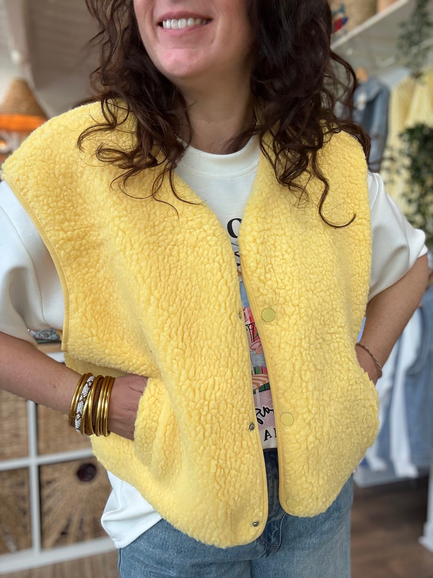 Veste sans Manche LOLA jaune