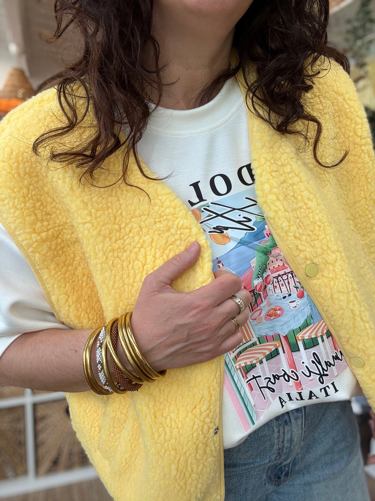 Veste sans Manche LOLA jaune