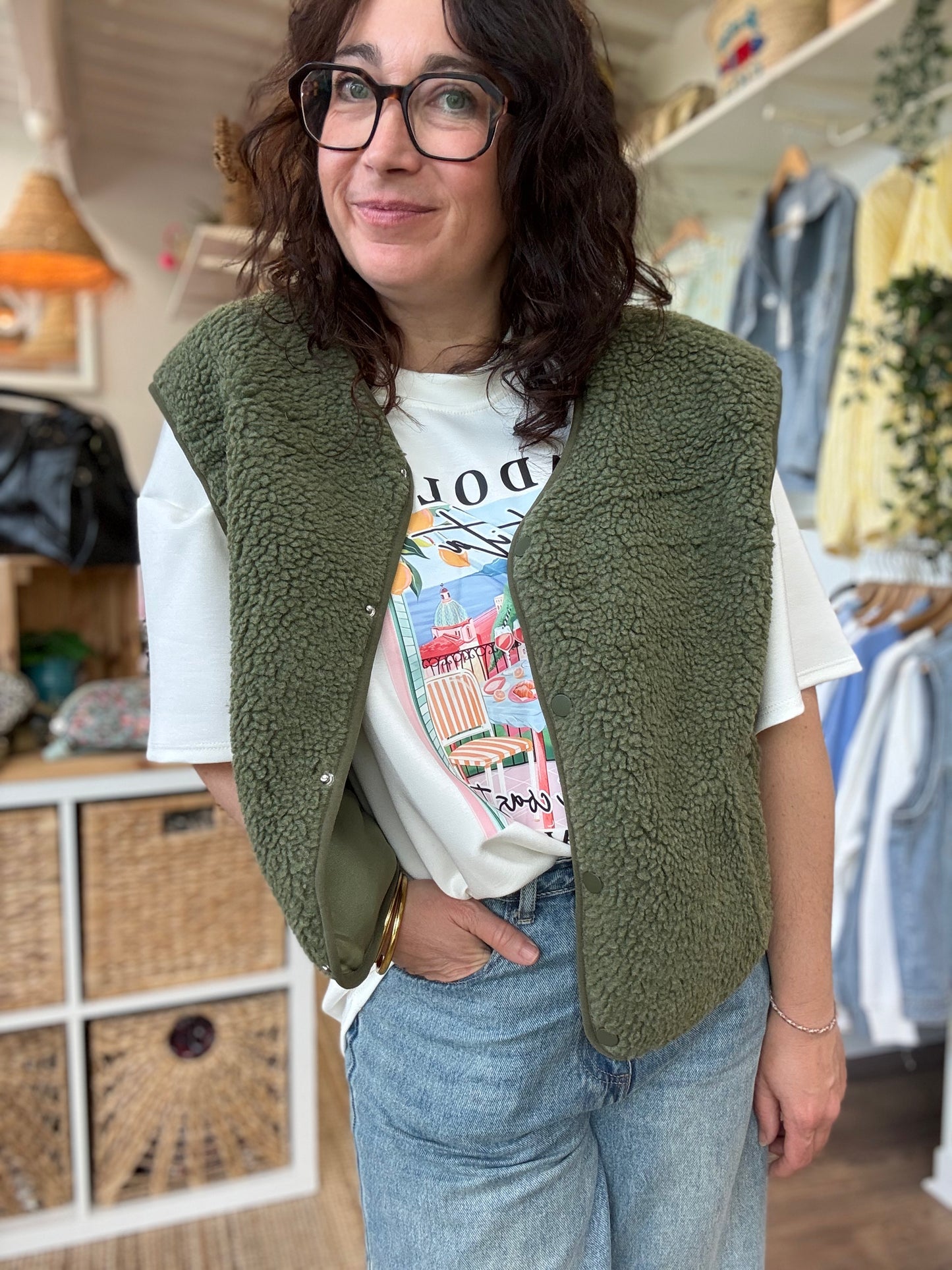 Veste sans Manche LOLA kaki