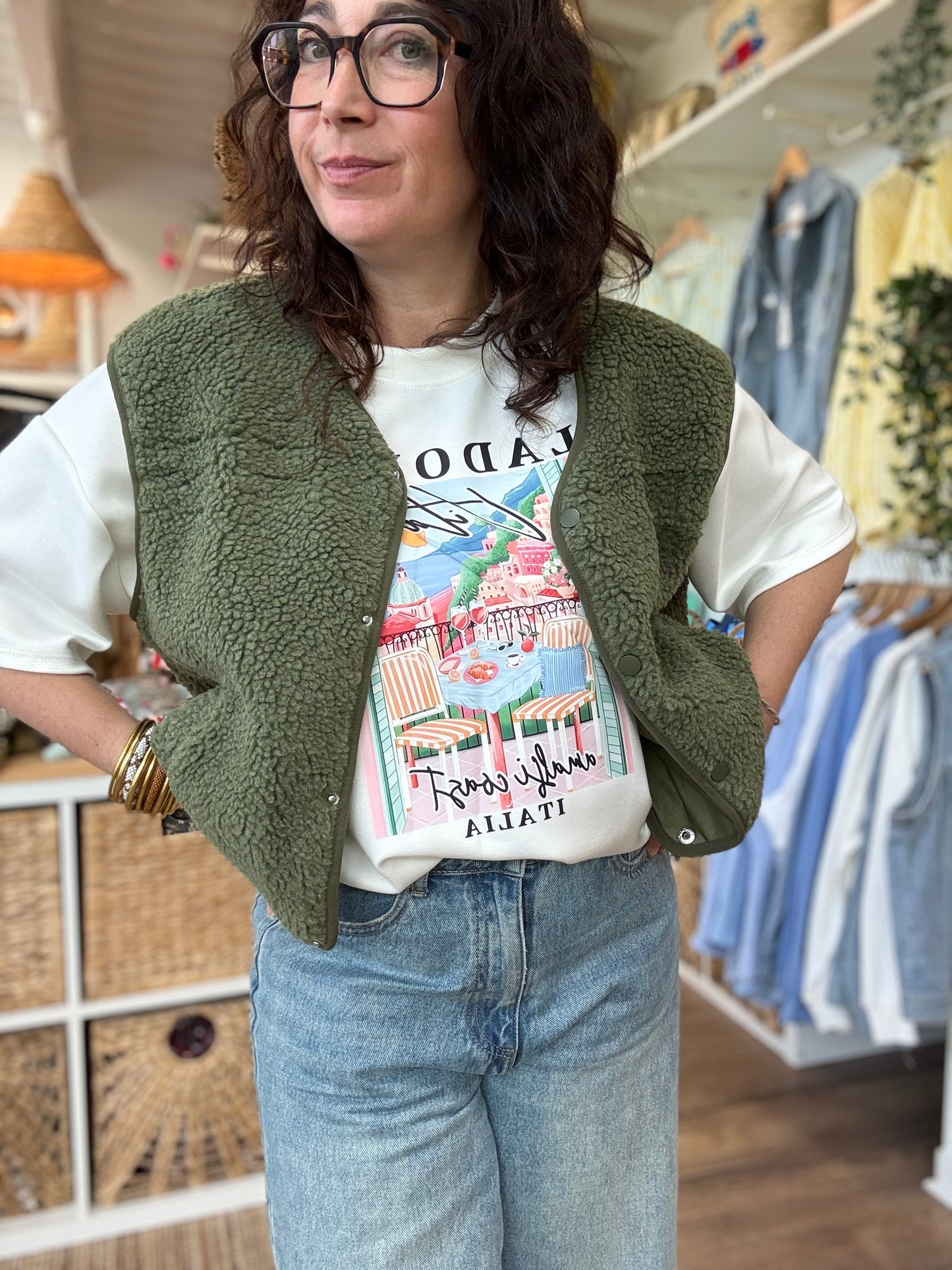 Veste sans Manche LOLA kaki