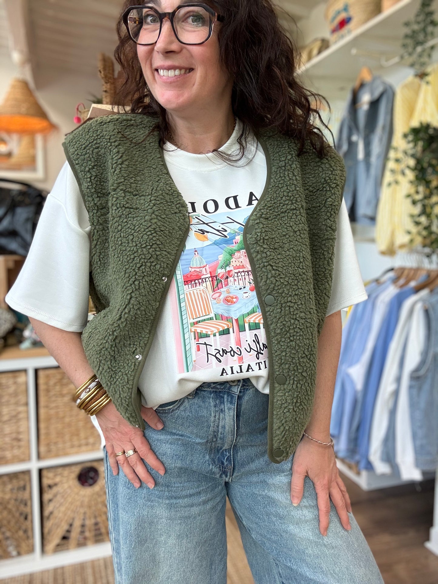 Veste sans Manche LOLA kaki