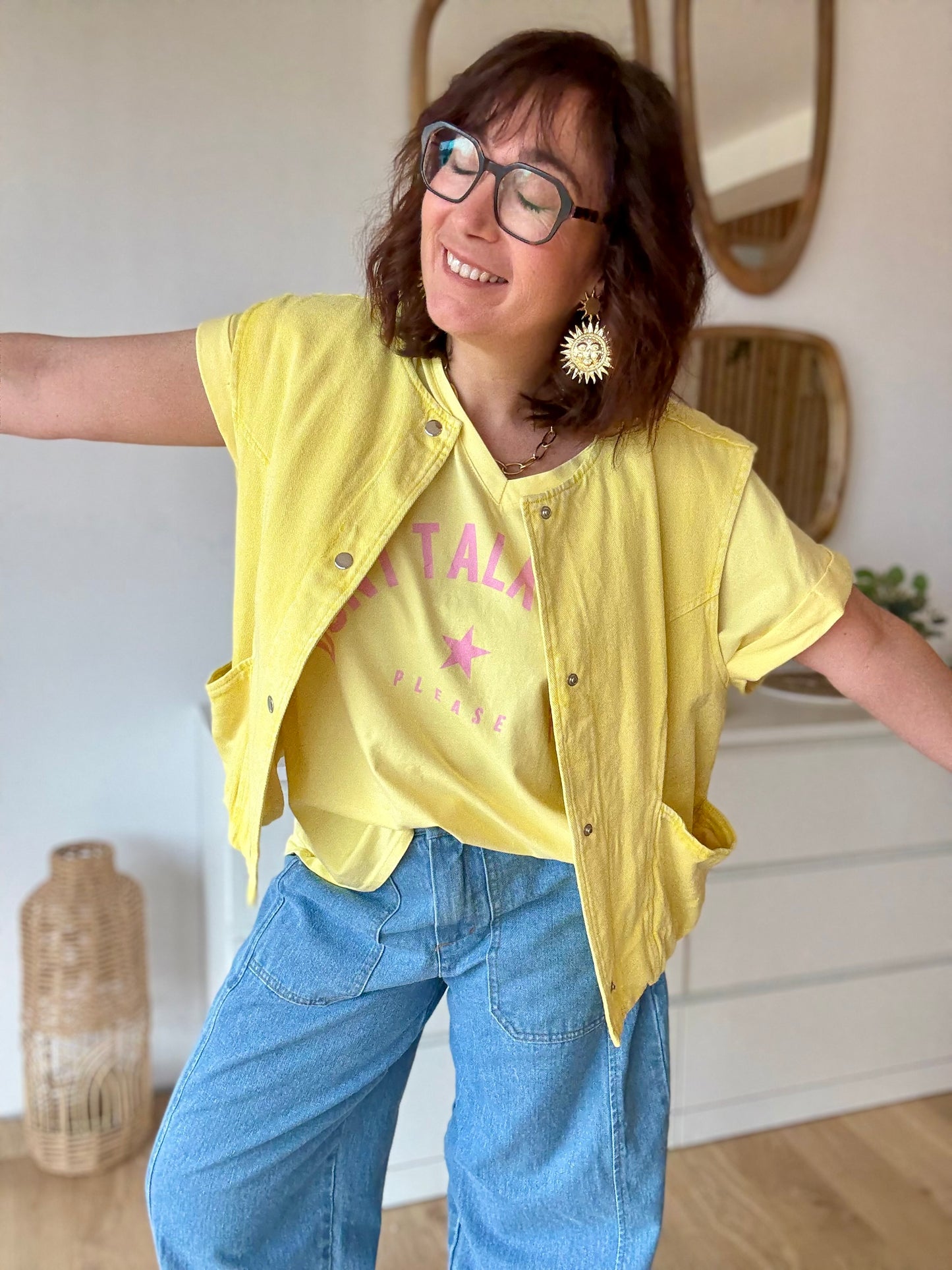 TEE-SHIRT DON’T TALK TO ME YELLOW SUN