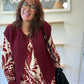 Gilet sans manches cow girl Bordeaux