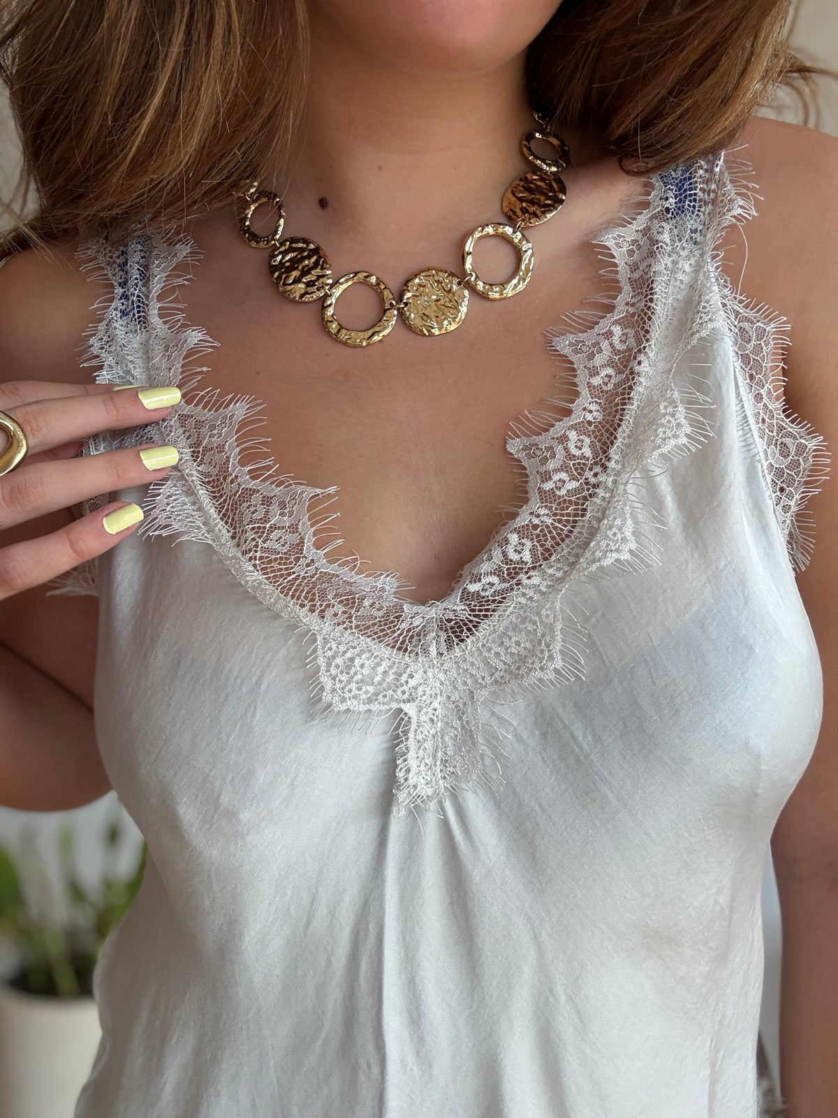 Top Alba dentelle ecru