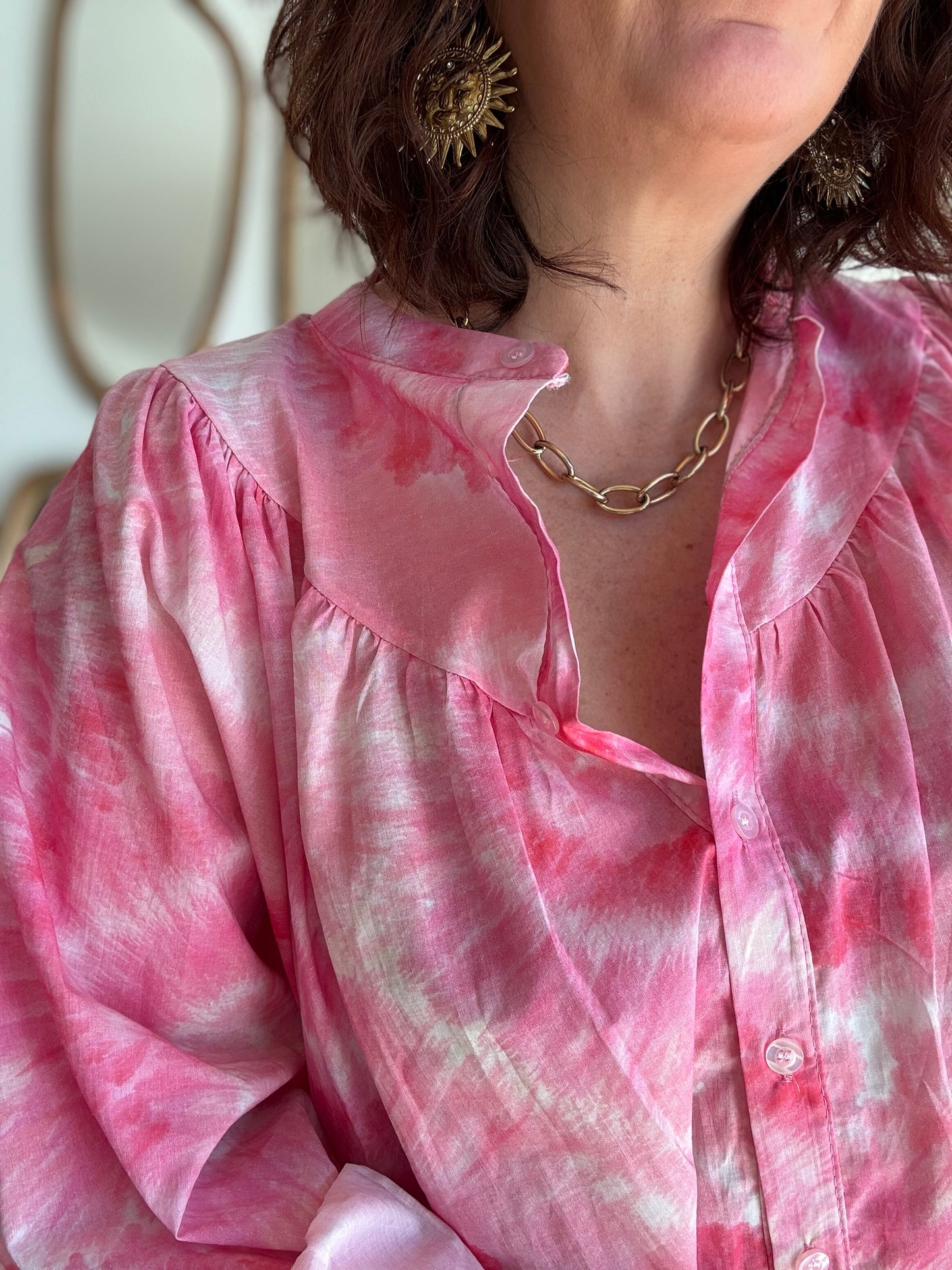 Chemisier pink Tie and Dye