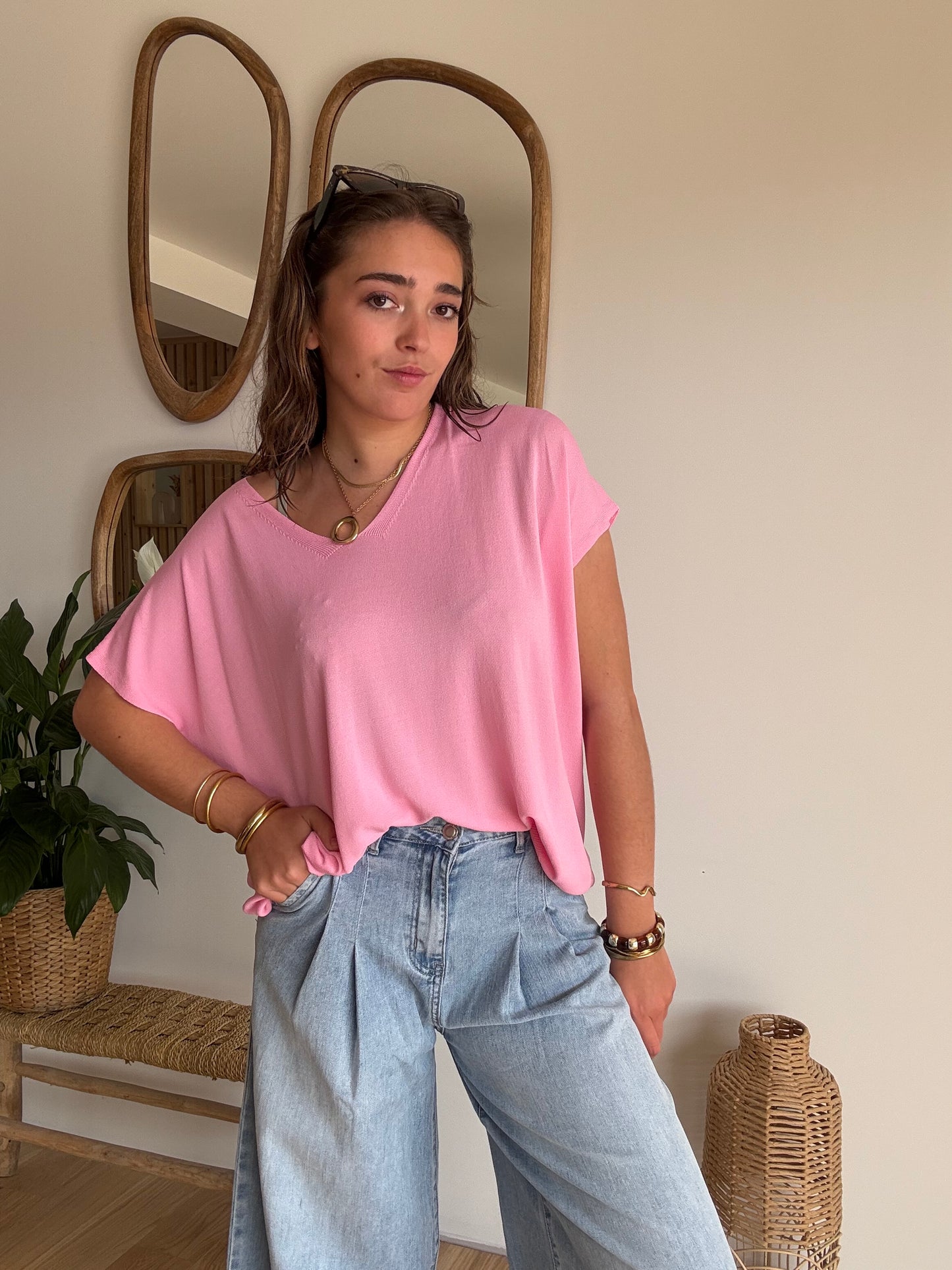 Pull très fin rose 🌸