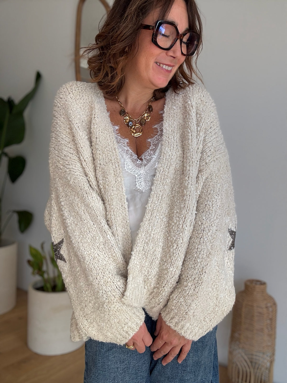 Gilet Doudou étoile écru